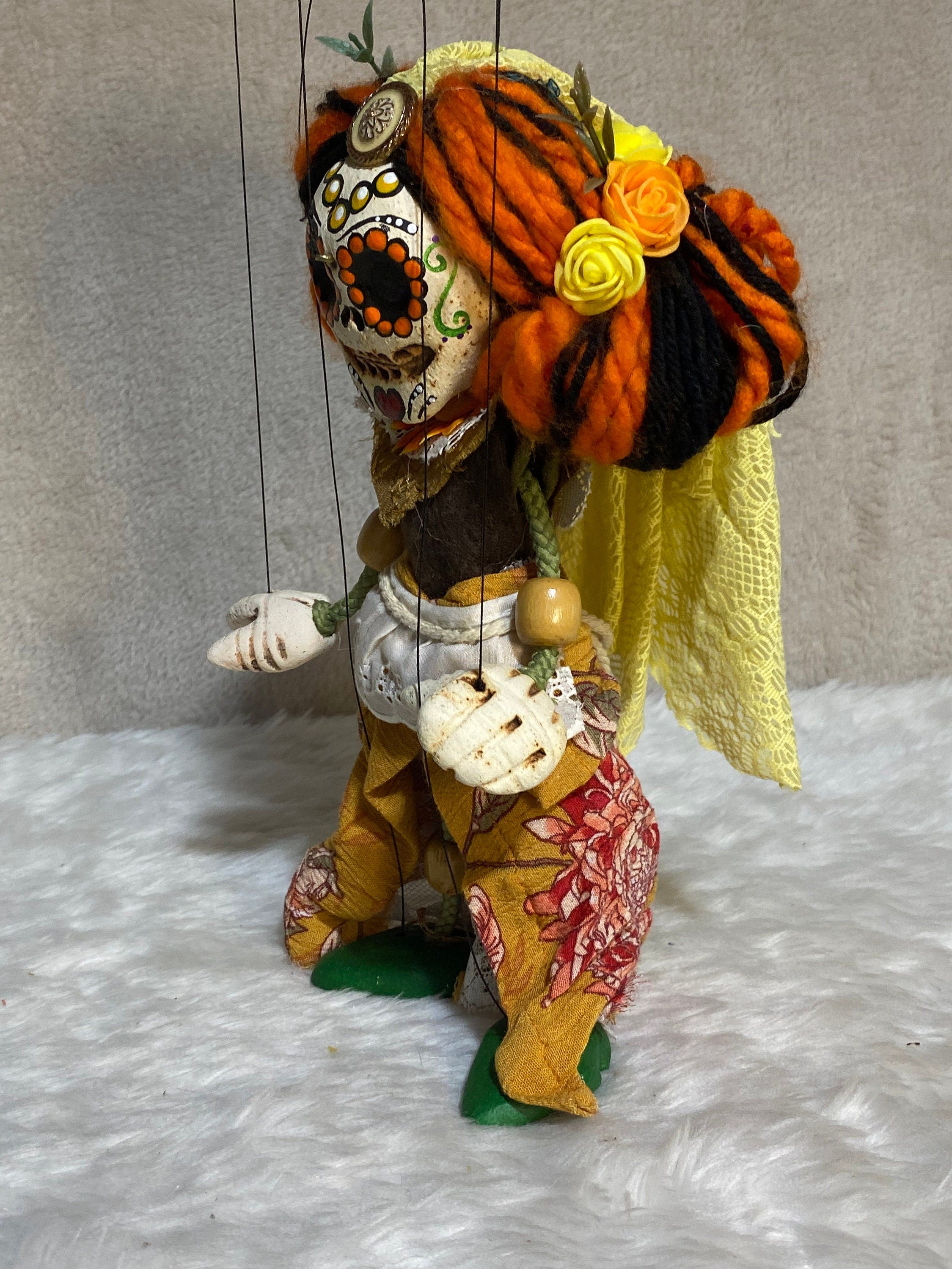 Day-of-the-Dead Señorita - Marionette Puppet