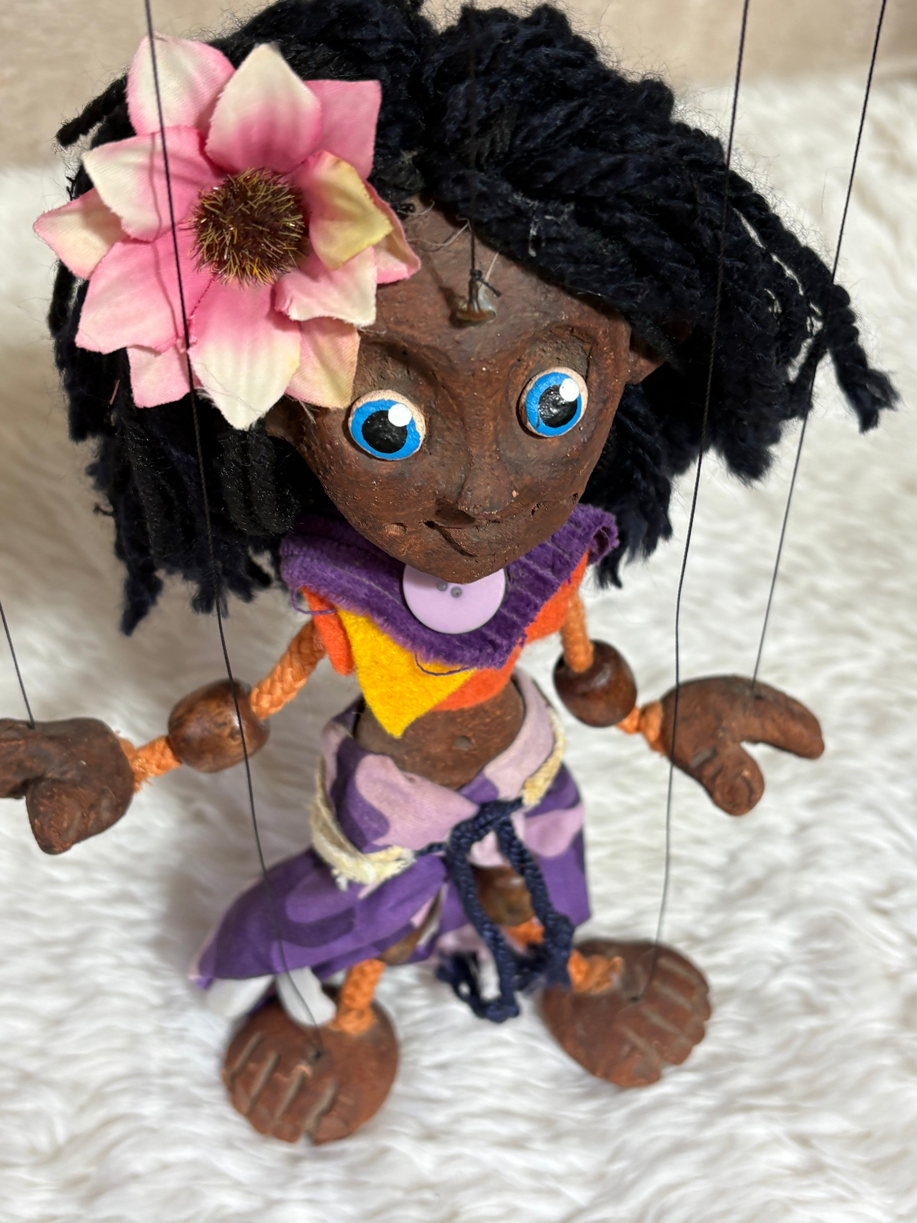 Islander Girl Marionette Puppet - Handcrafted Clay Classic