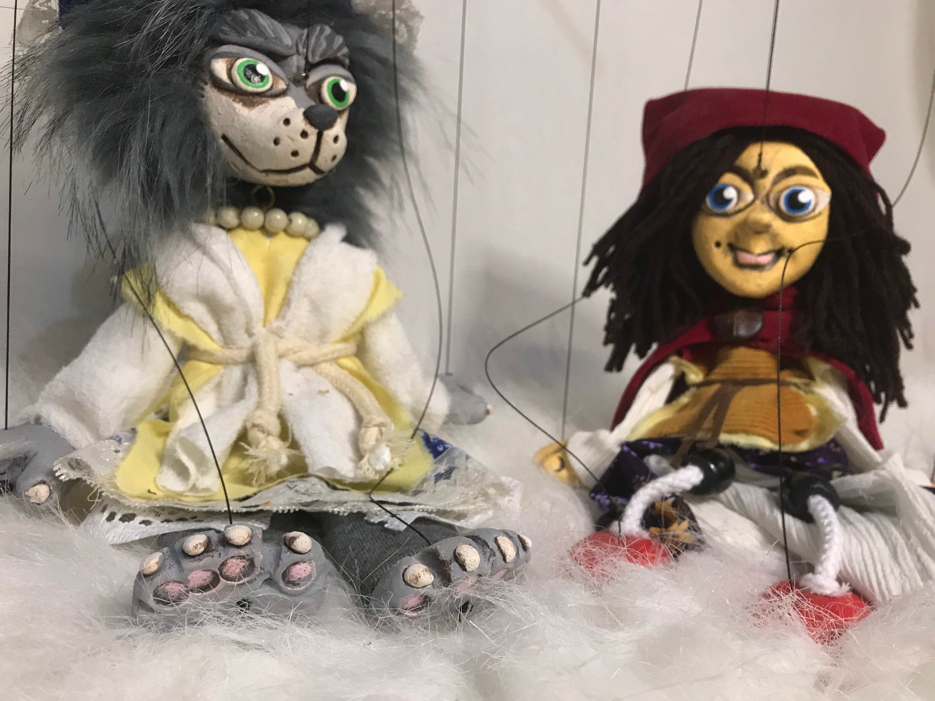 Little Red Riding Hood and the Big Bad Wolf Marionettes