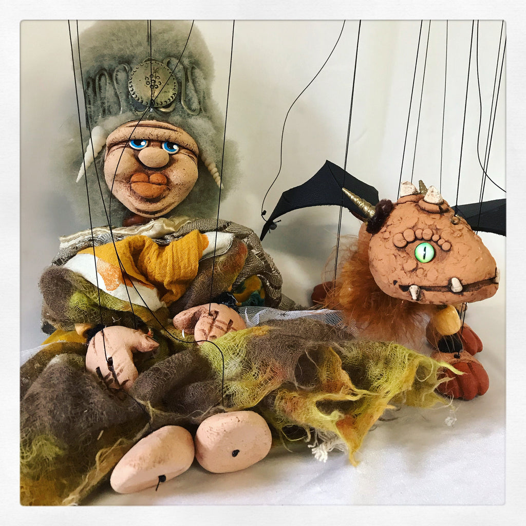 Longh Horne the Ogress Viking God Marionette