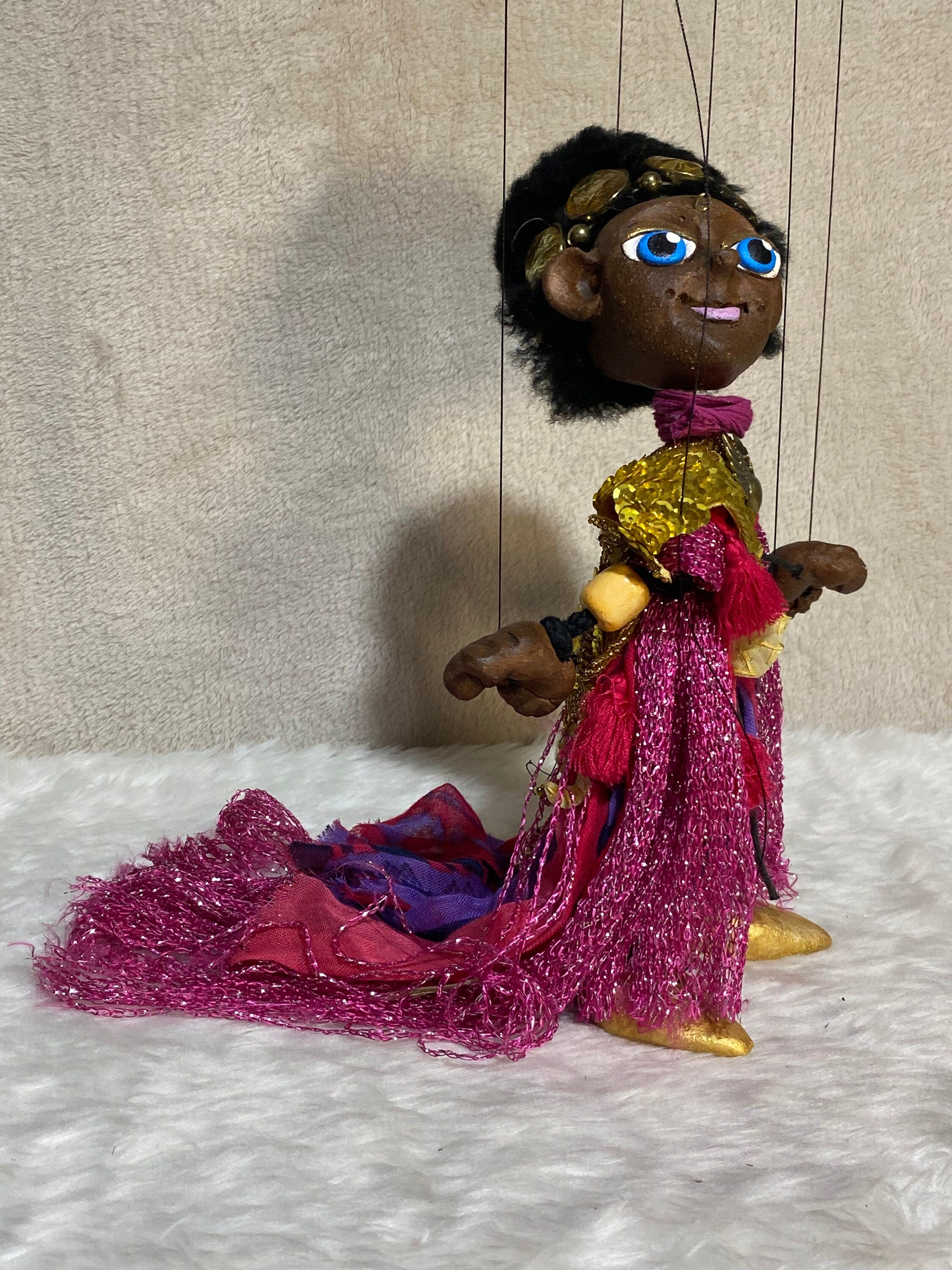 Queen Amala - Beautiful African Princess Marionette