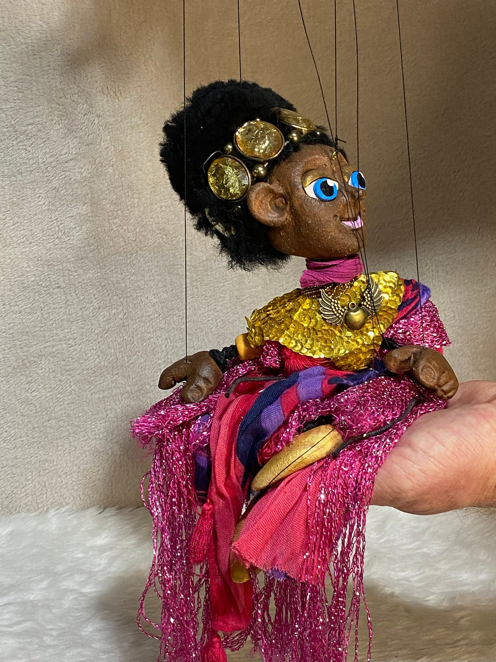 Queen Amala - Beautiful African Princess Marionette