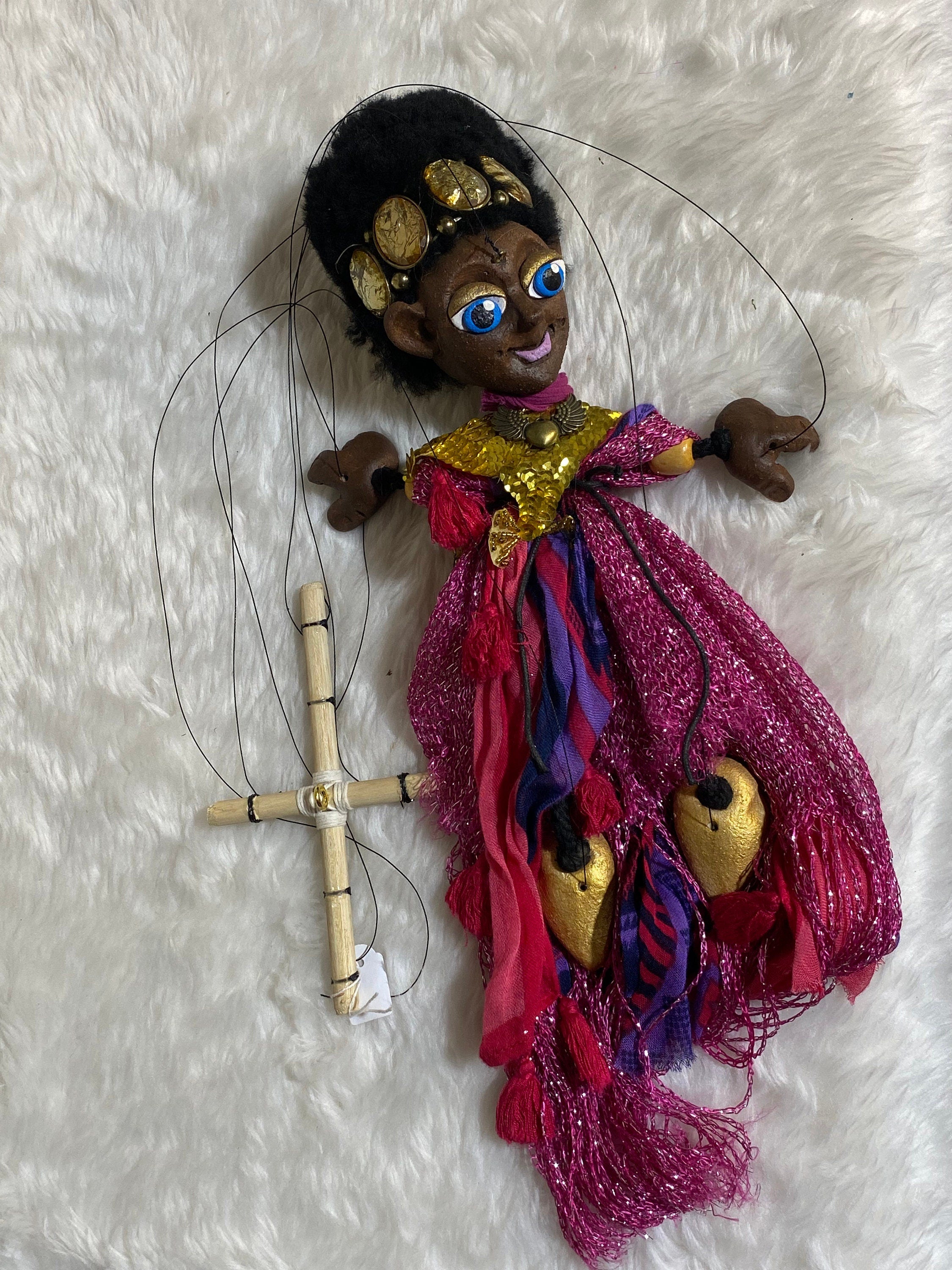 Queen Amala - Beautiful African Princess Marionette