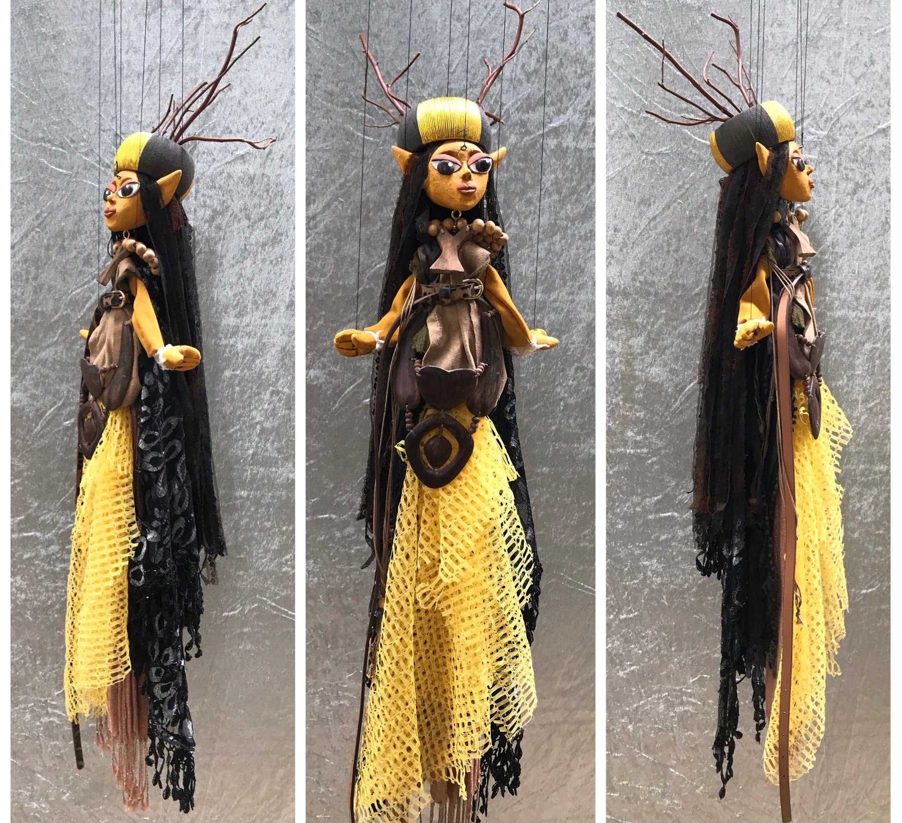 Morgana le Fay - Mistress of the Dark - Merlin's dark Shadow Marionette