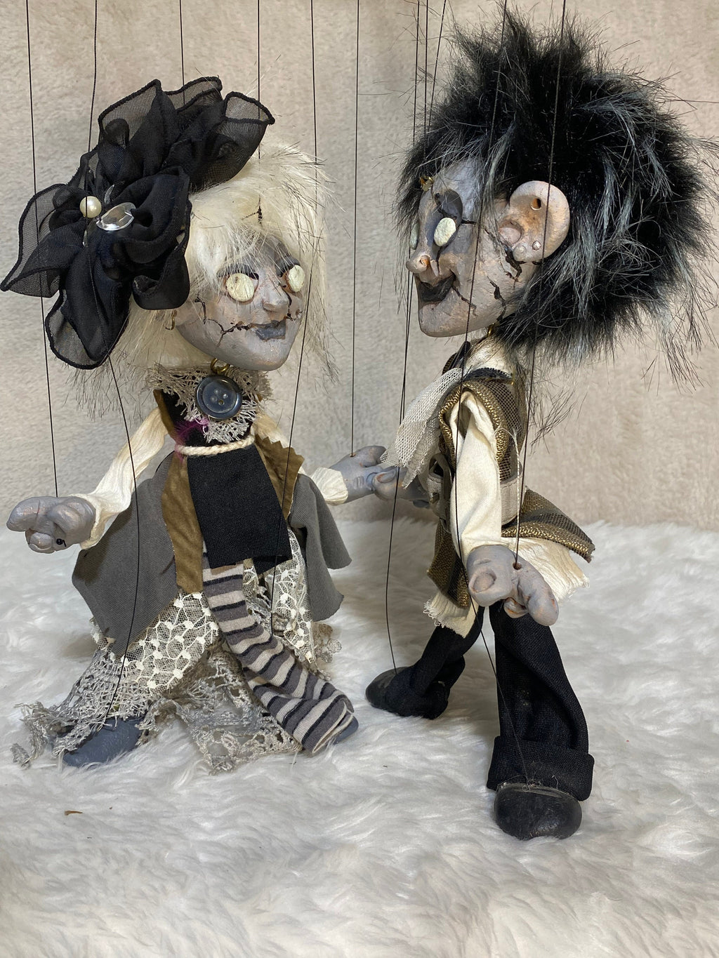 Undead Puppet The Stronjillies Undead Porcelain Doll Marionettes | Creepy Couple ...