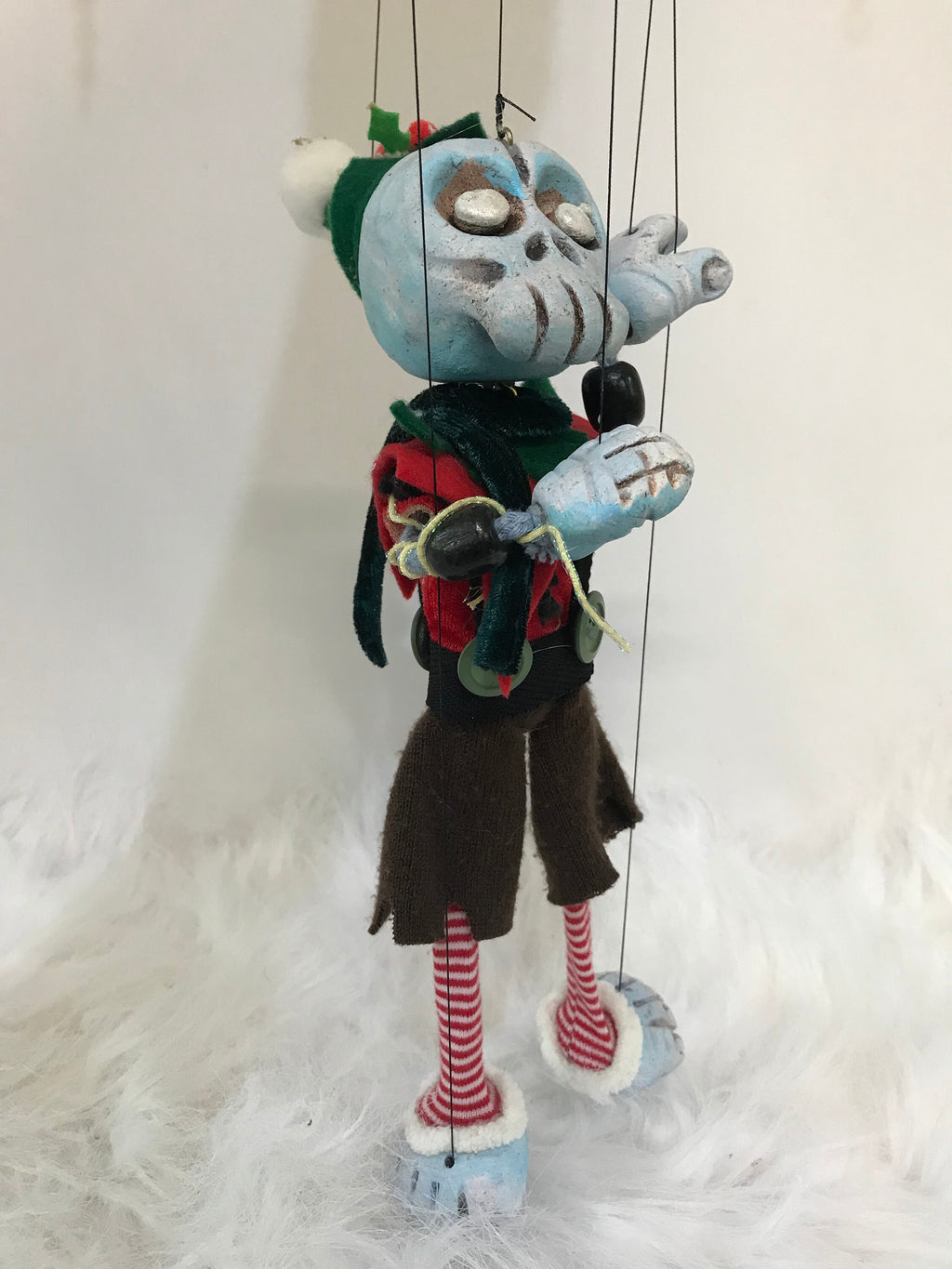 Undead Puppet Santa's Dead Little Helper Zombie Elf Marionette - Christmas Horror ...