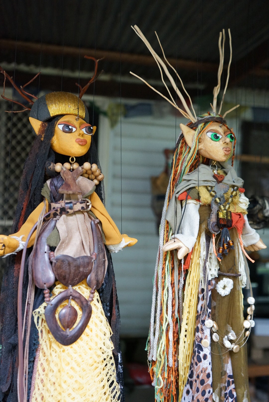 Morgana le Fay - Mistress of the Dark - Merlin's dark Shadow Marionette