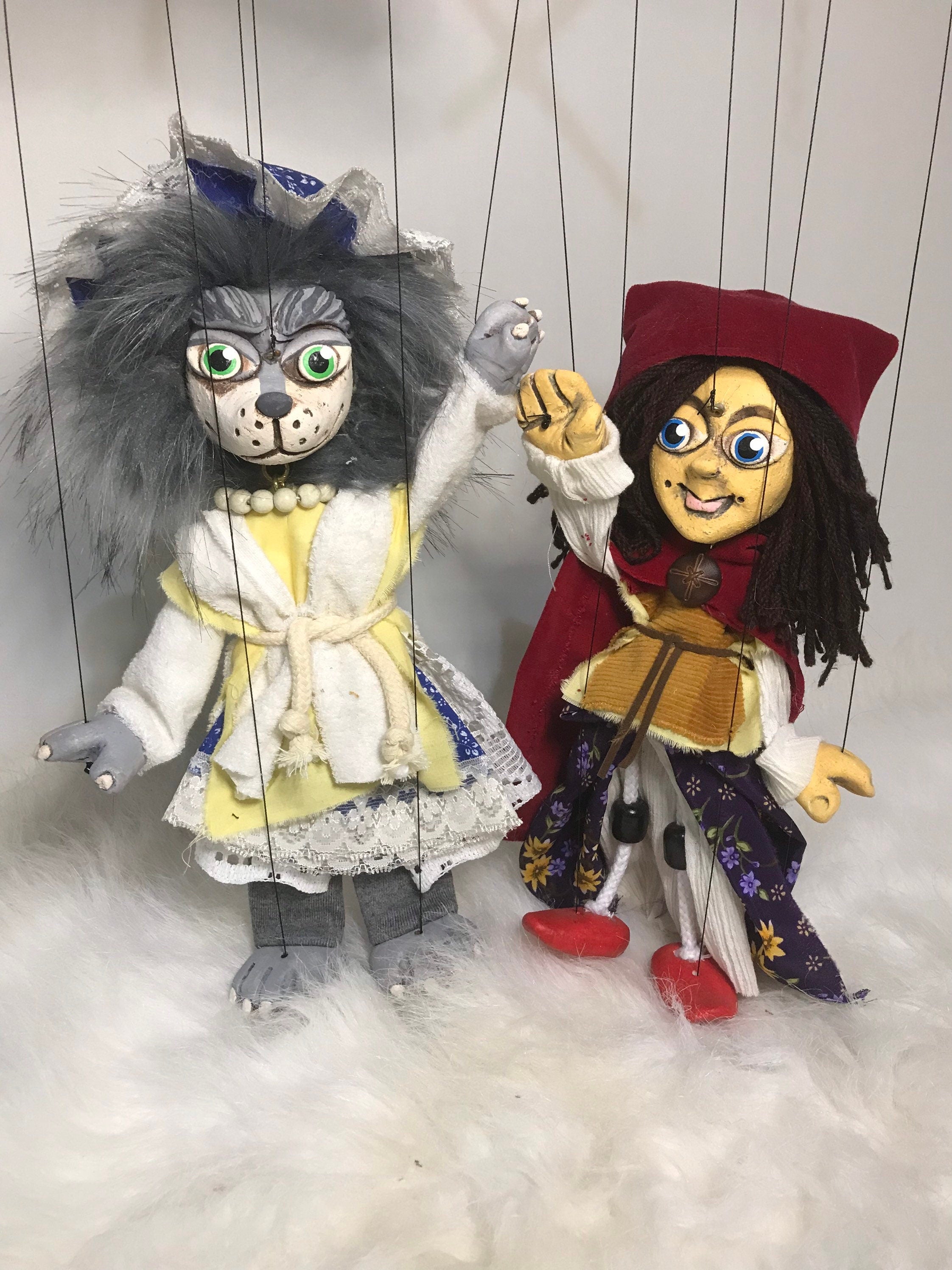 Little Red Riding Hood and the Big Bad Wolf Marionettes
