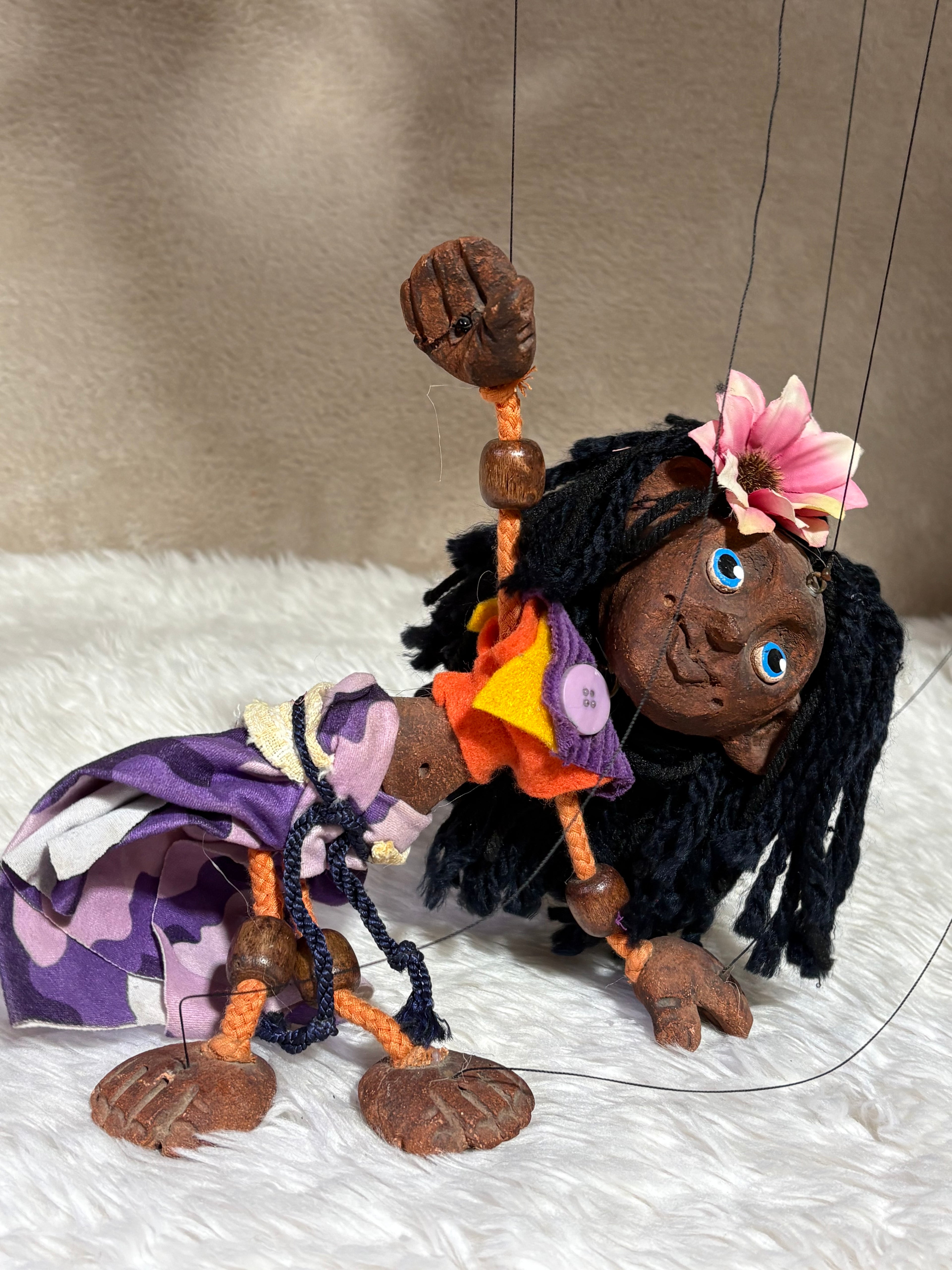 Islander Girl Marionette Puppet - Handcrafted Clay Classic