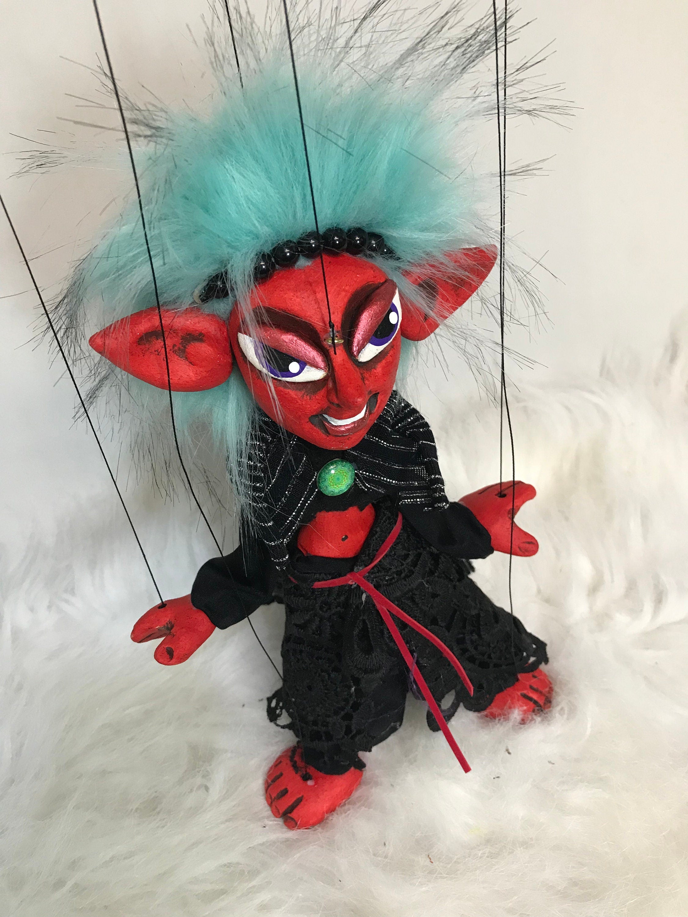 Vetiver: Fiery She-devil Marionette Puppet