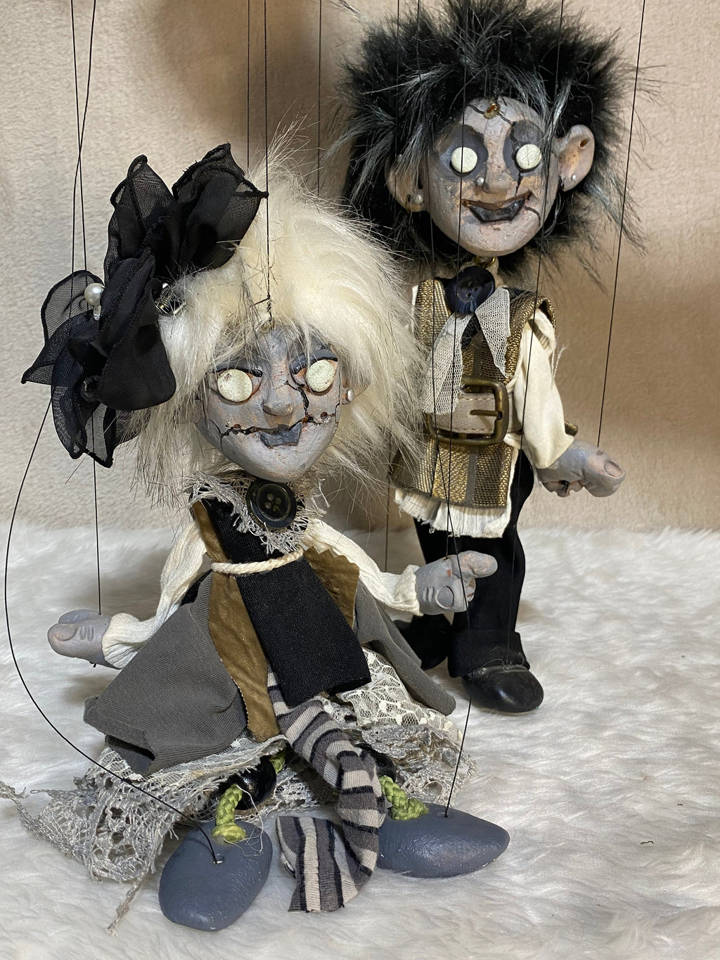 Undead Puppet The Stronjillies Undead Porcelain Doll Marionettes | Creepy Couple ...
