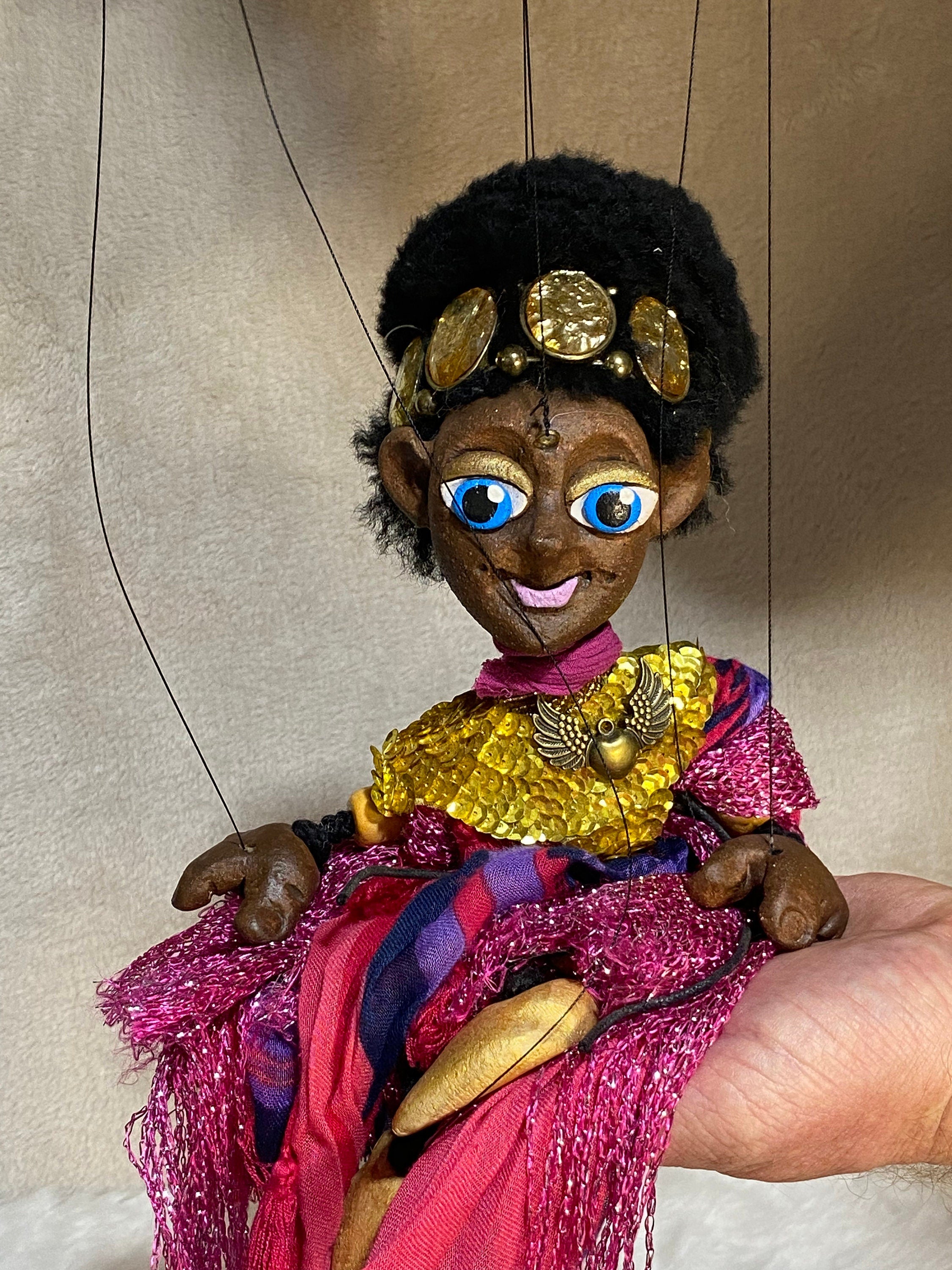 Queen Amala - Beautiful African Princess Marionette
