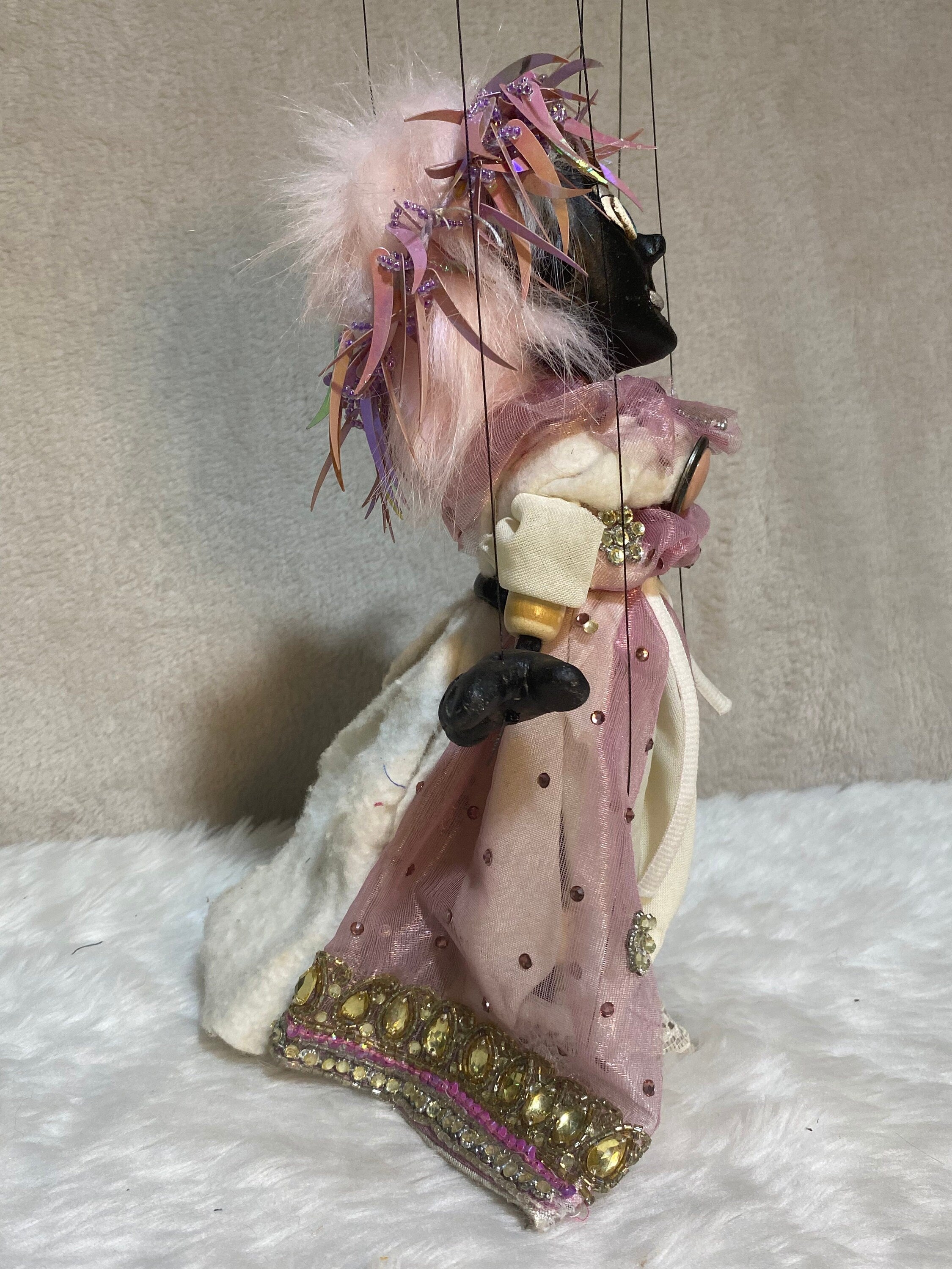 Carnation Noir - Nubian Princess Marionette
