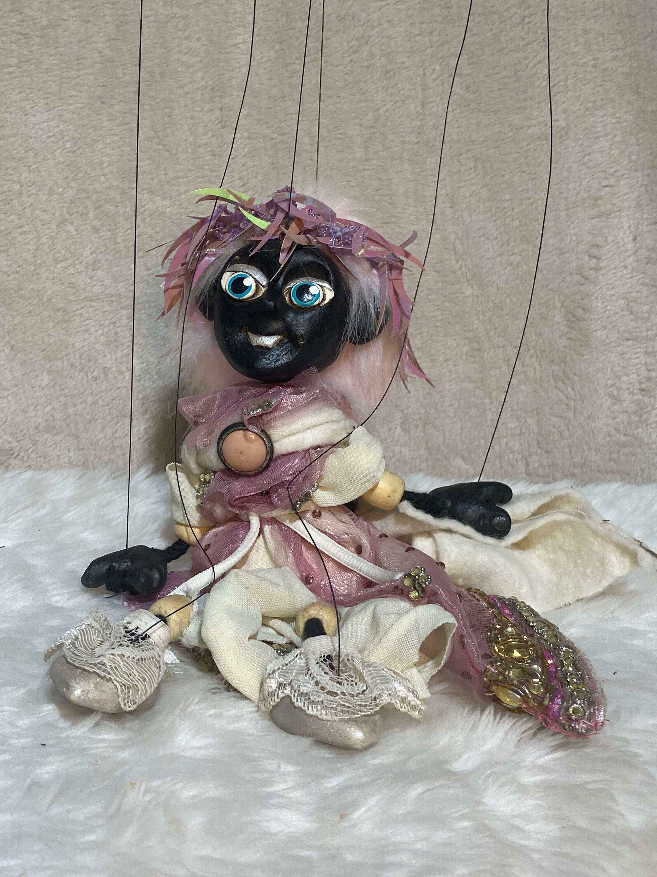 Carnation Noir - Nubian Princess Marionette