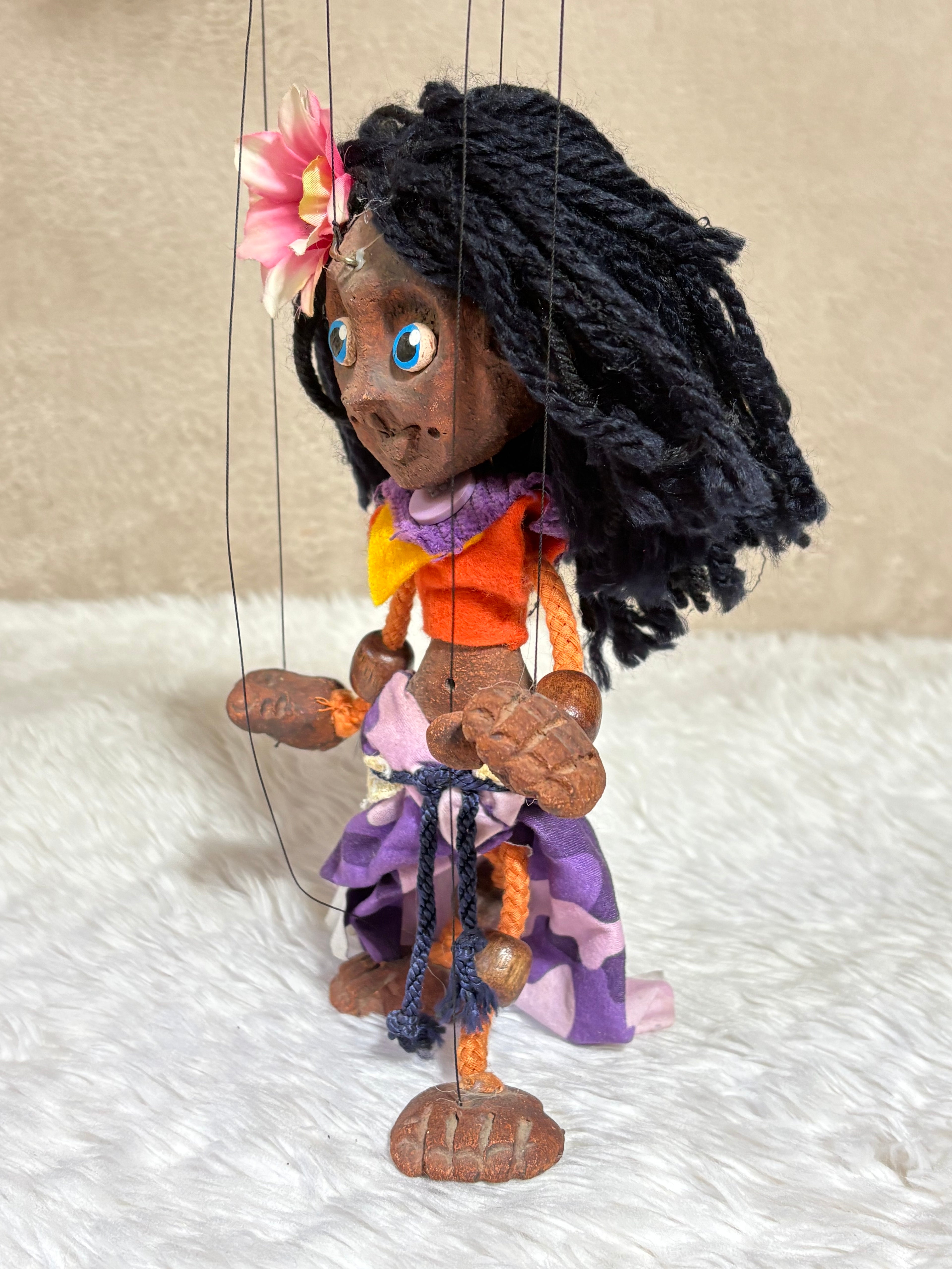 Islander Girl Marionette Puppet - Handcrafted Clay Classic