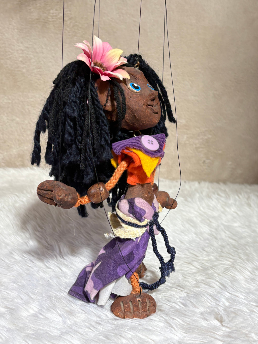 Islander Girl Marionette Puppet - Handcrafted Clay Classic
