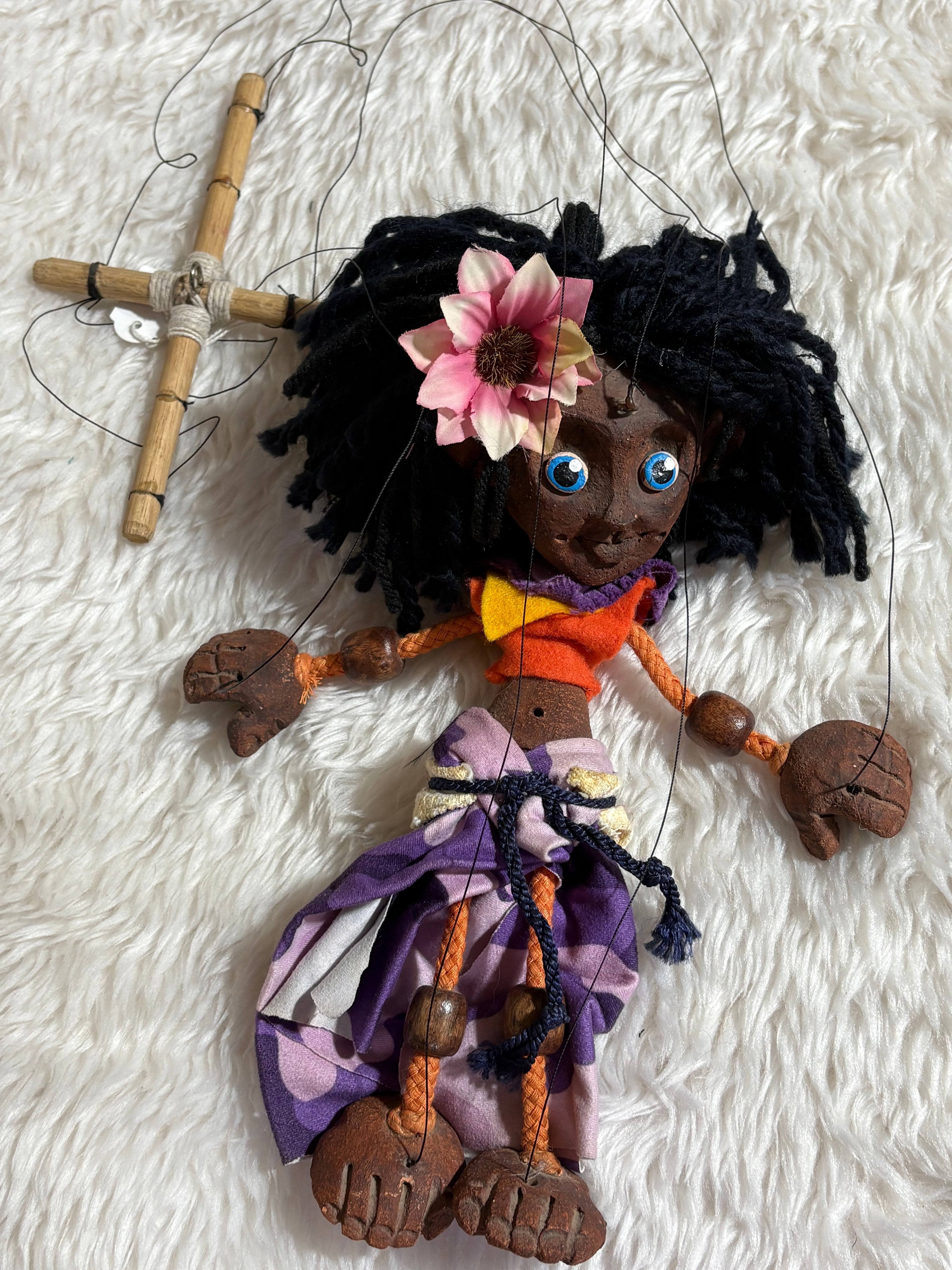 Islander Girl Marionette Puppet - Handcrafted Clay Classic