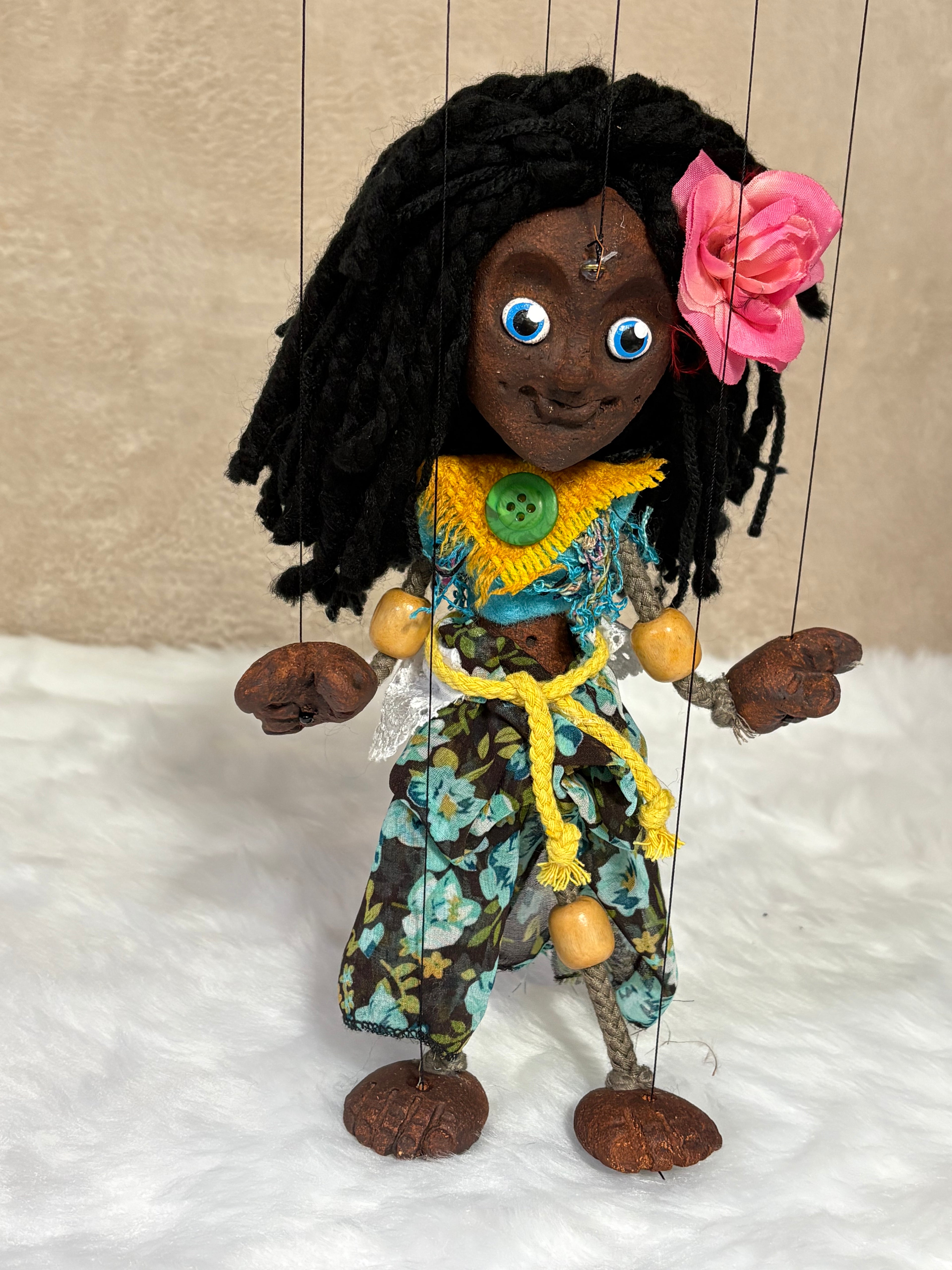 Islander Girl Marionette Puppet - Handcrafted Clay Classic