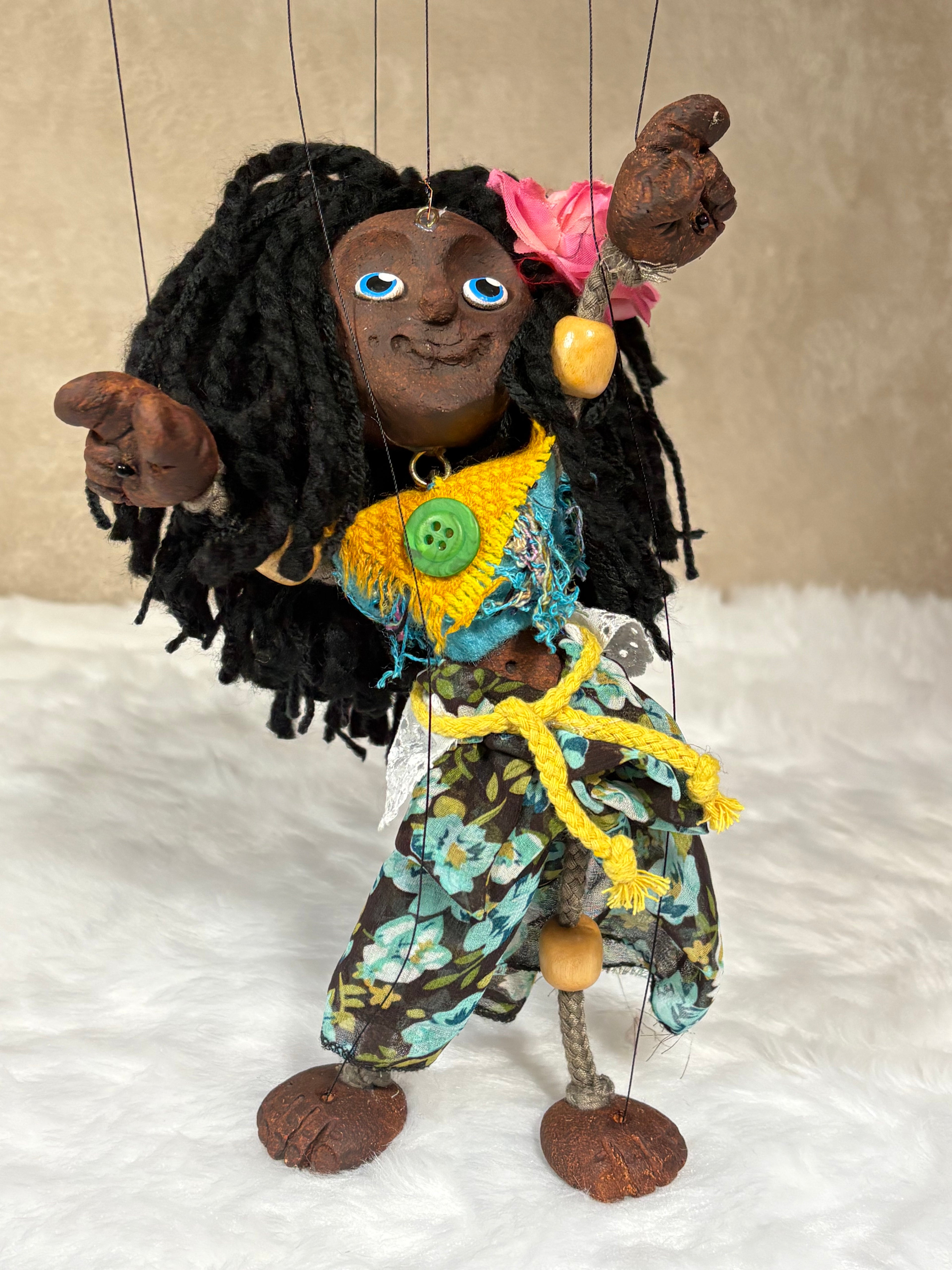 Islander Girl Marionette Puppet - Handcrafted Clay Classic