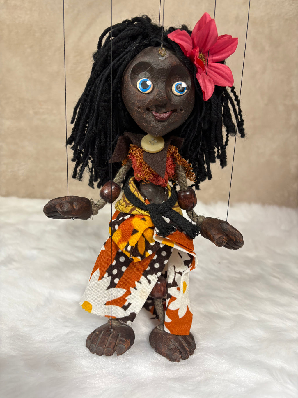 Islander Girl Marionette Puppet - Handcrafted Clay Classic