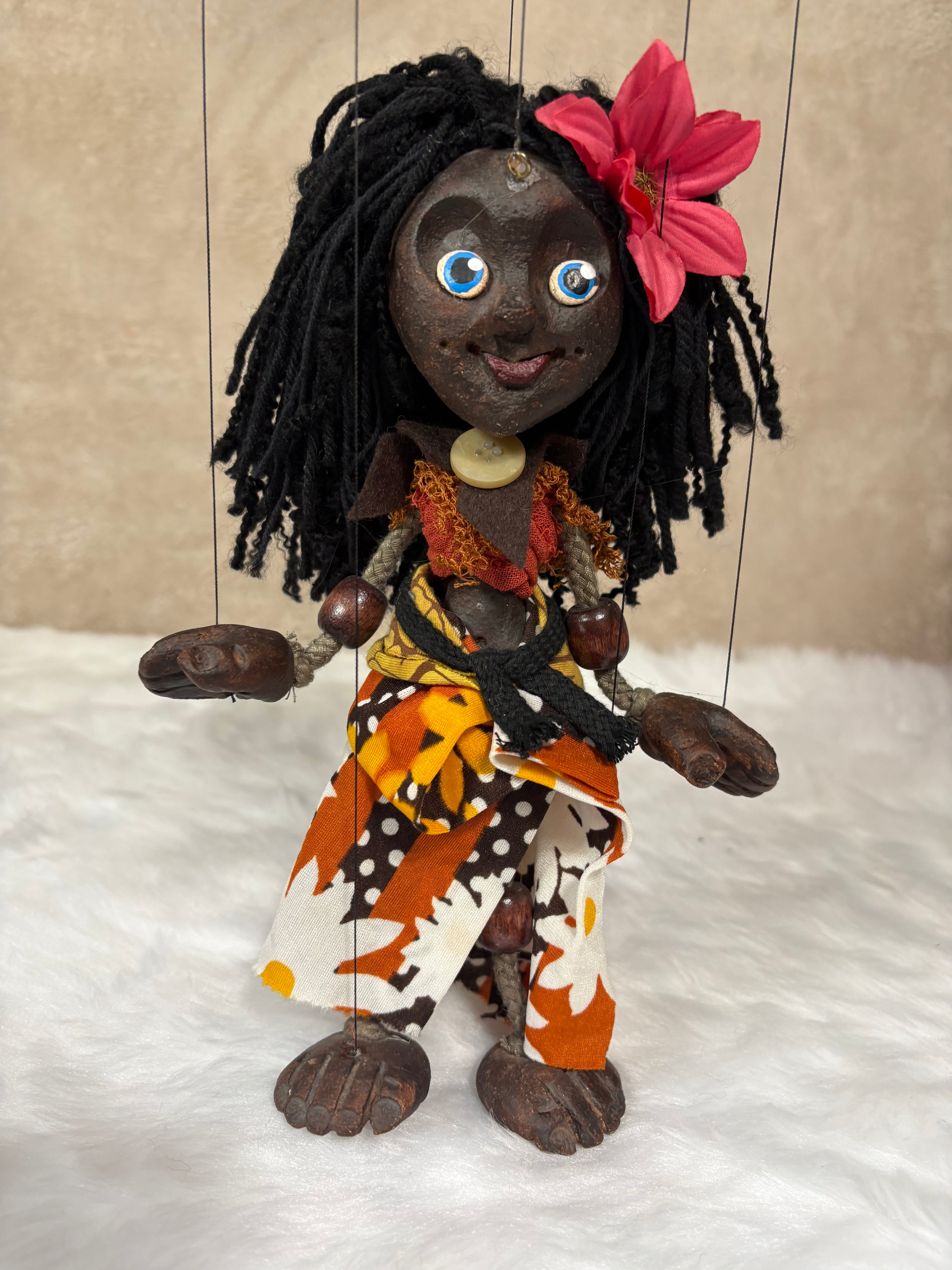 Islander Girl Marionette Puppet - Handcrafted Clay Classic