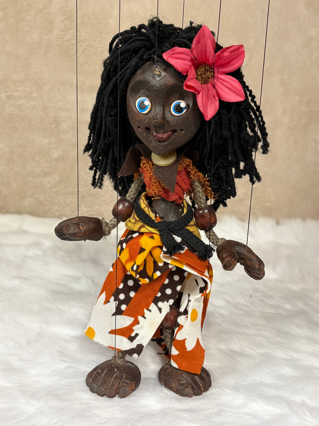 Islander Girl Marionette Puppet - Handcrafted Clay Classic