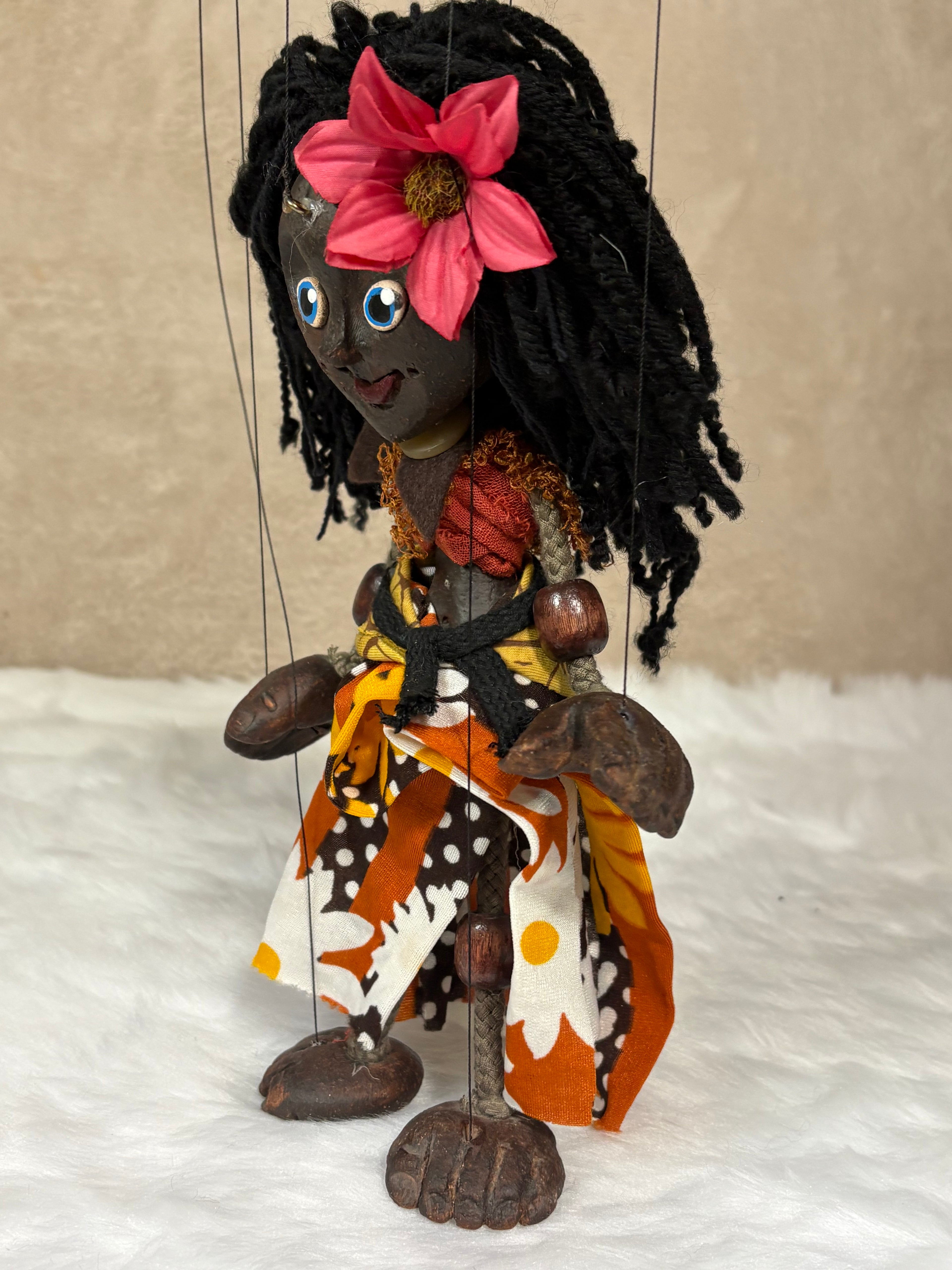 Islander Girl Marionette Puppet - Handcrafted Clay Classic