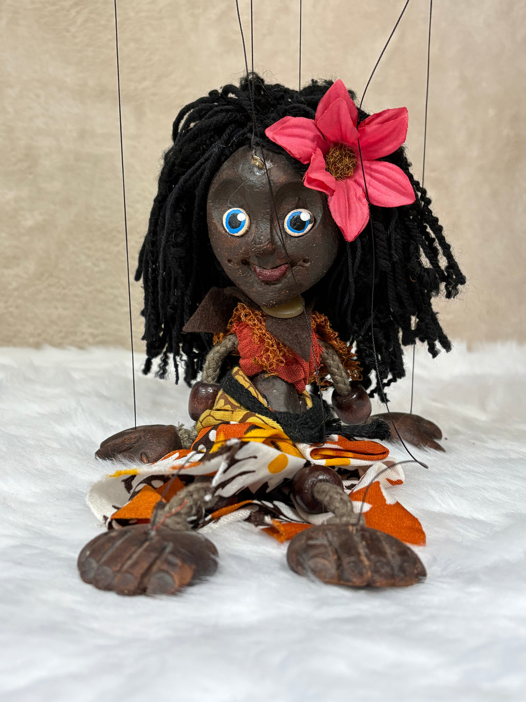Islander Girl Marionette Puppet - Handcrafted Clay Classic