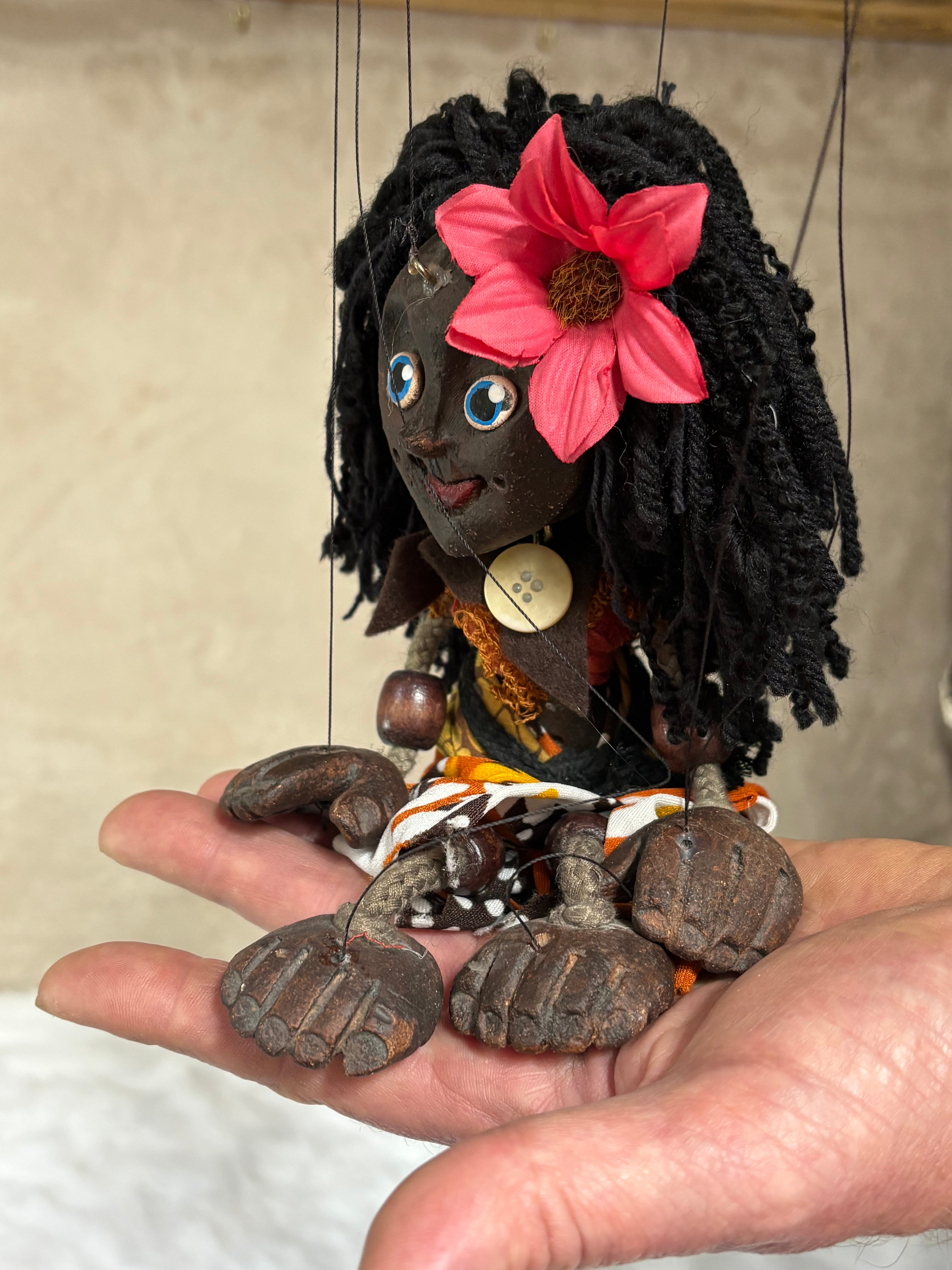Islander Girl Marionette Puppet - Handcrafted Clay Classic