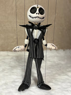 Handcrafted Jack Skellington puppet - full body view

