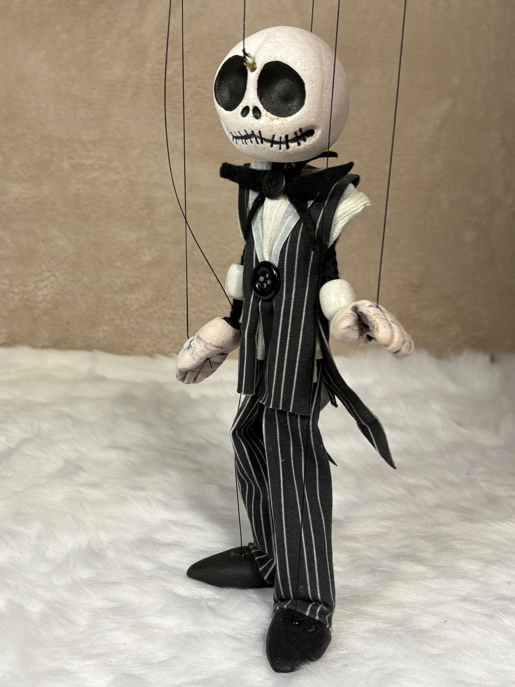 Nightmare Before Christmas Jack Skellington puppet by The Squeaking Tribe
