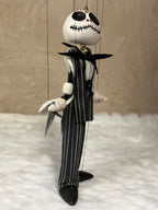 Jack Skellington skeleton marionette - Tim Burton character puppet

