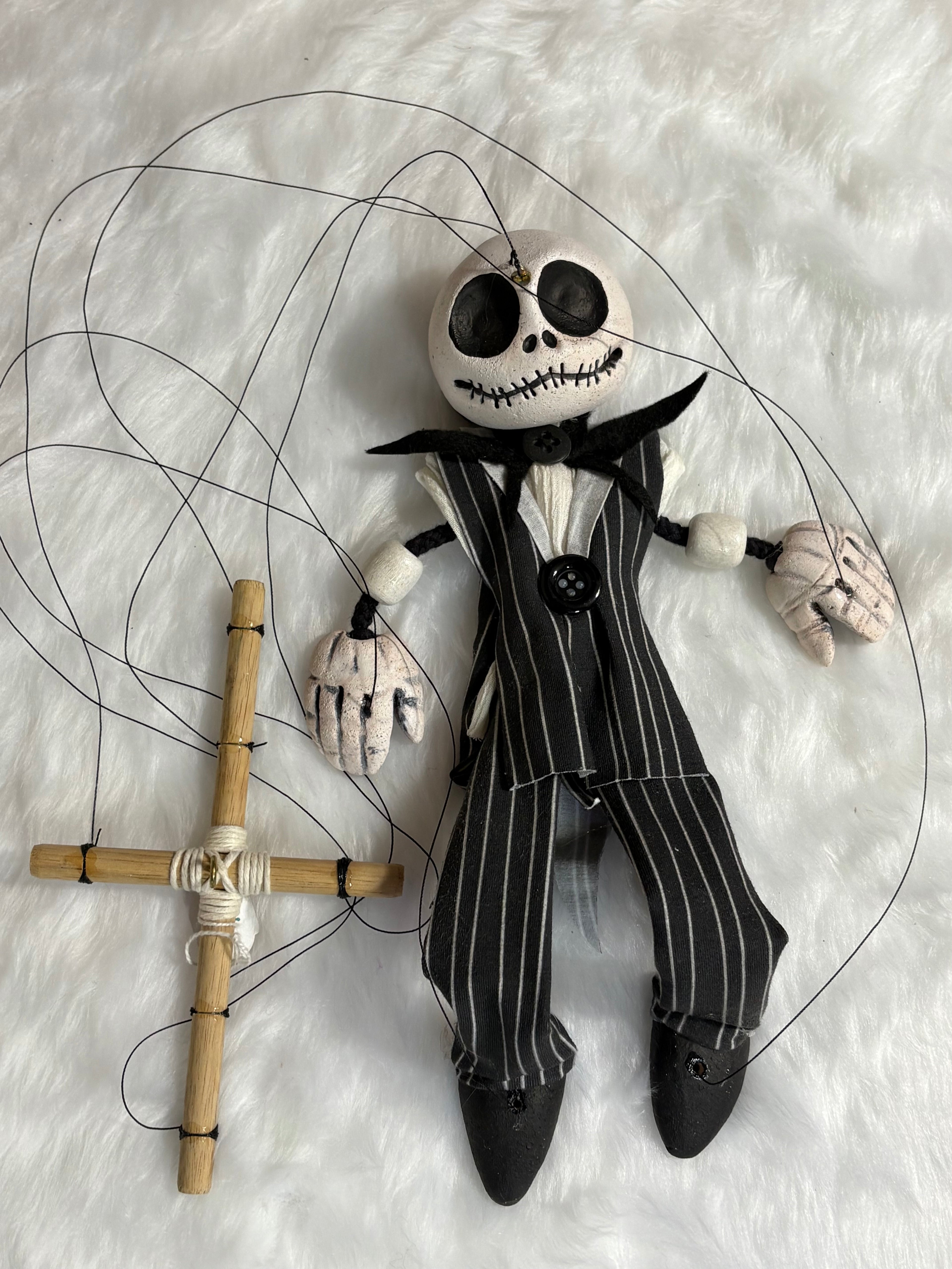 Jack Skellington marionette puppet - Nightmare Before Christmas by The Squeaking Tribe
