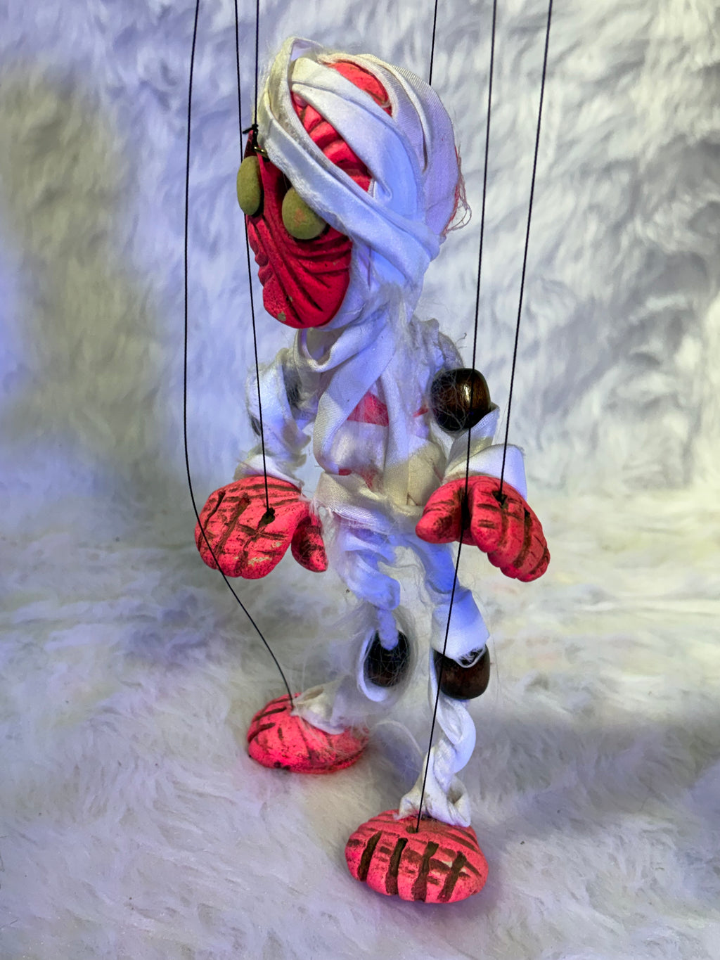 Surge the Mummy -UV Marionette Puppet