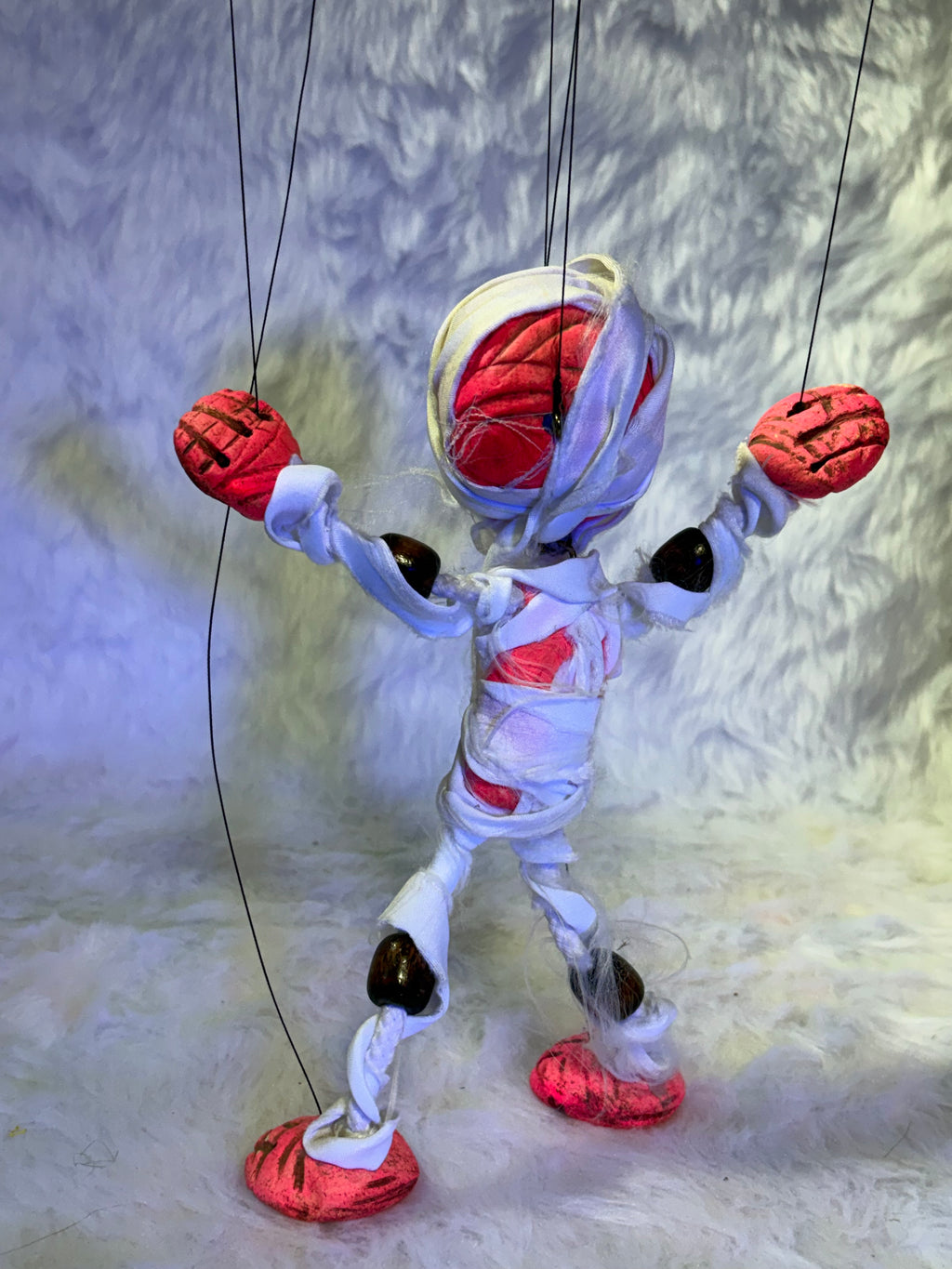 Surge the Mummy -UV Marionette Puppet