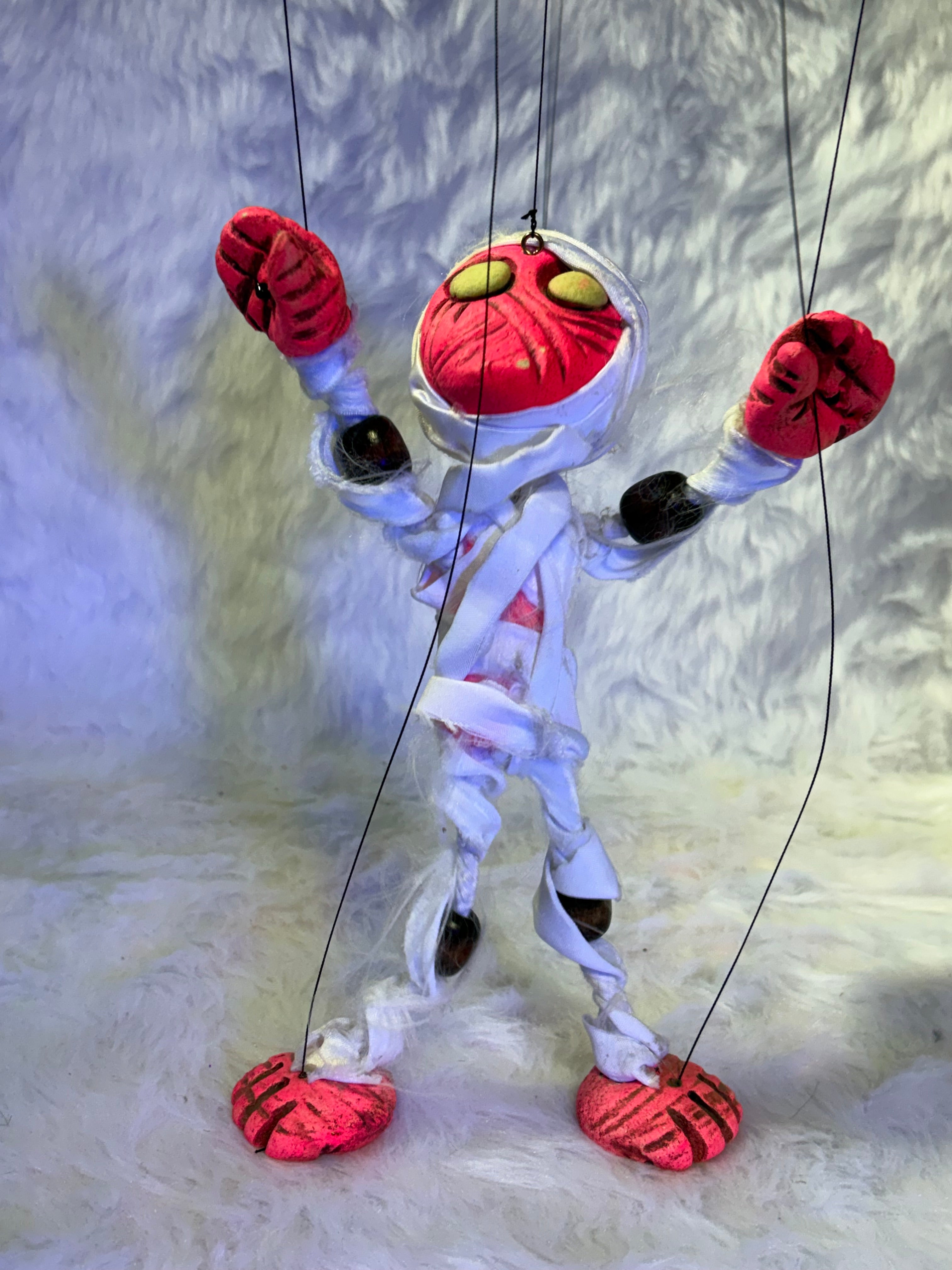 Surge the Mummy -UV Marionette Puppet