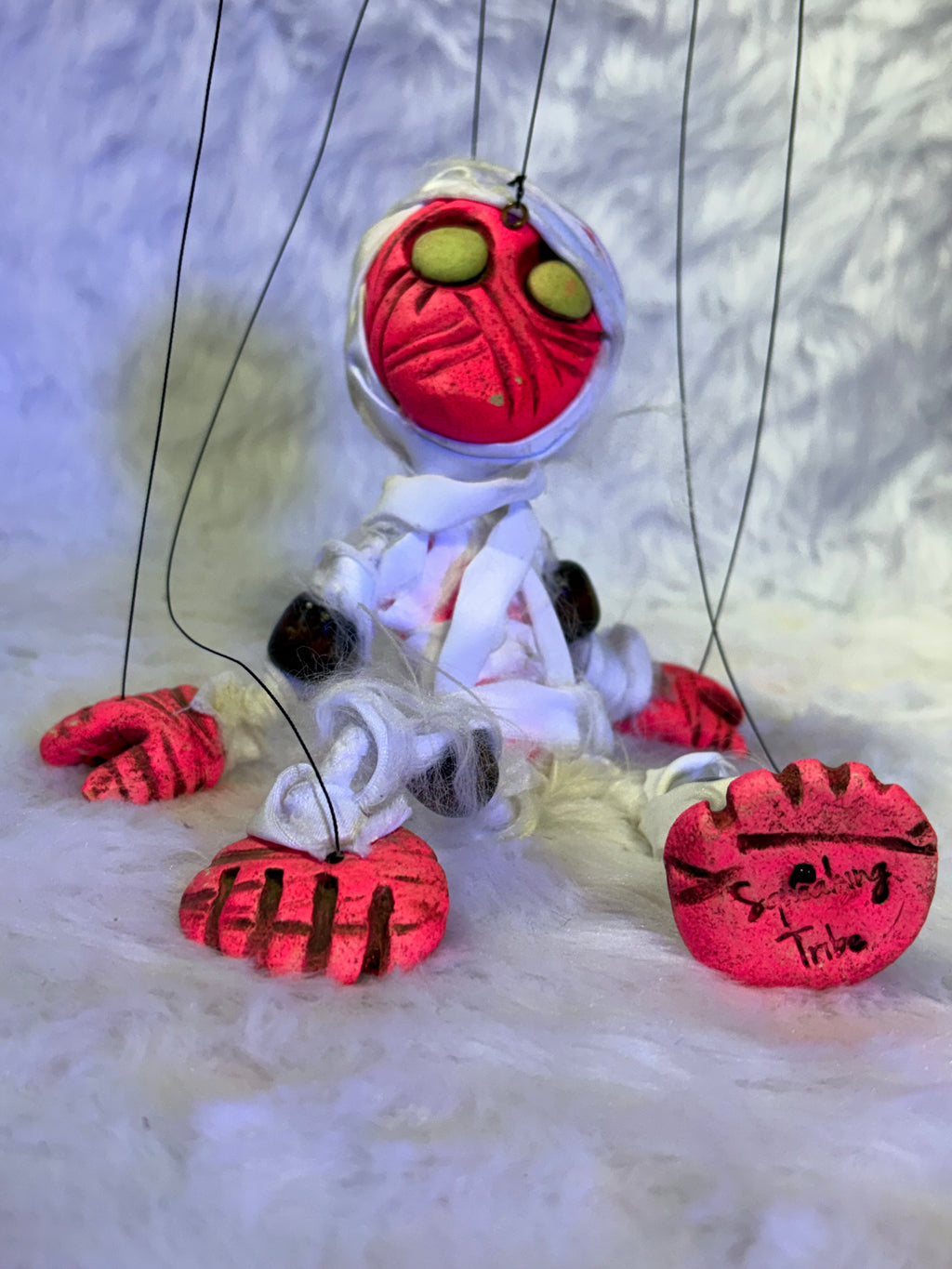 Surge the Mummy -UV Marionette Puppet