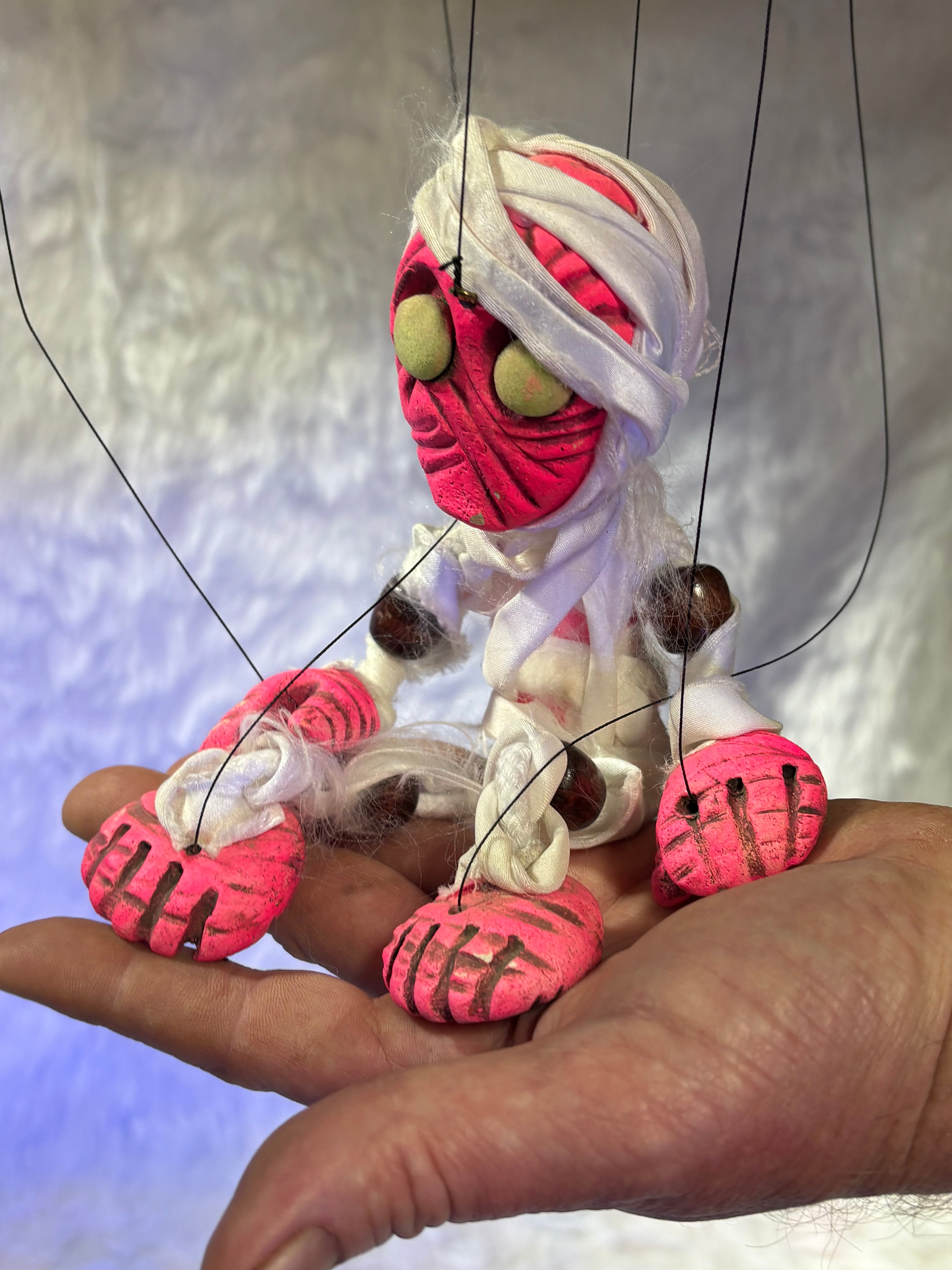 Surge the Mummy -UV Marionette Puppet