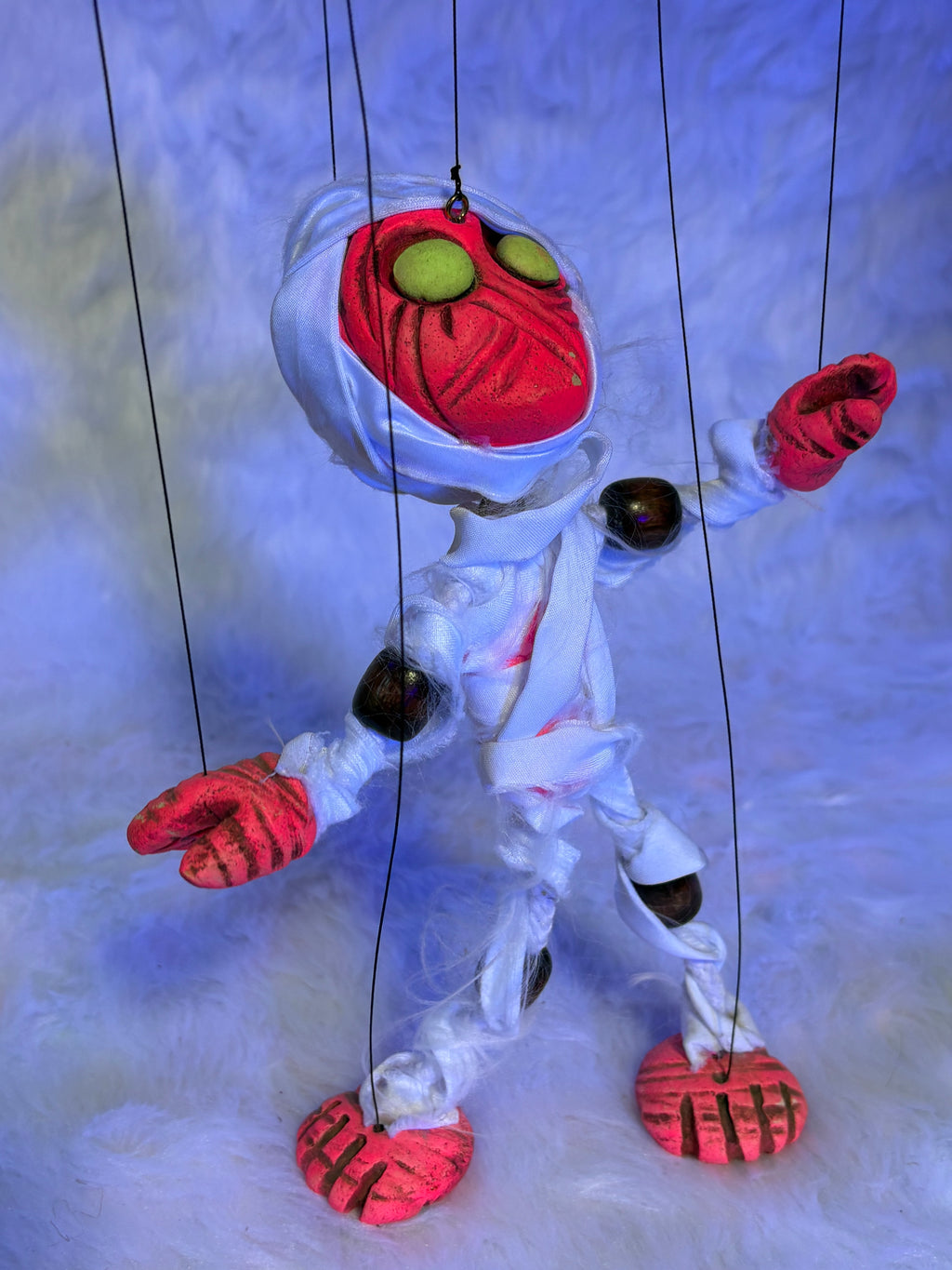 Surge the Mummy -UV Marionette Puppet