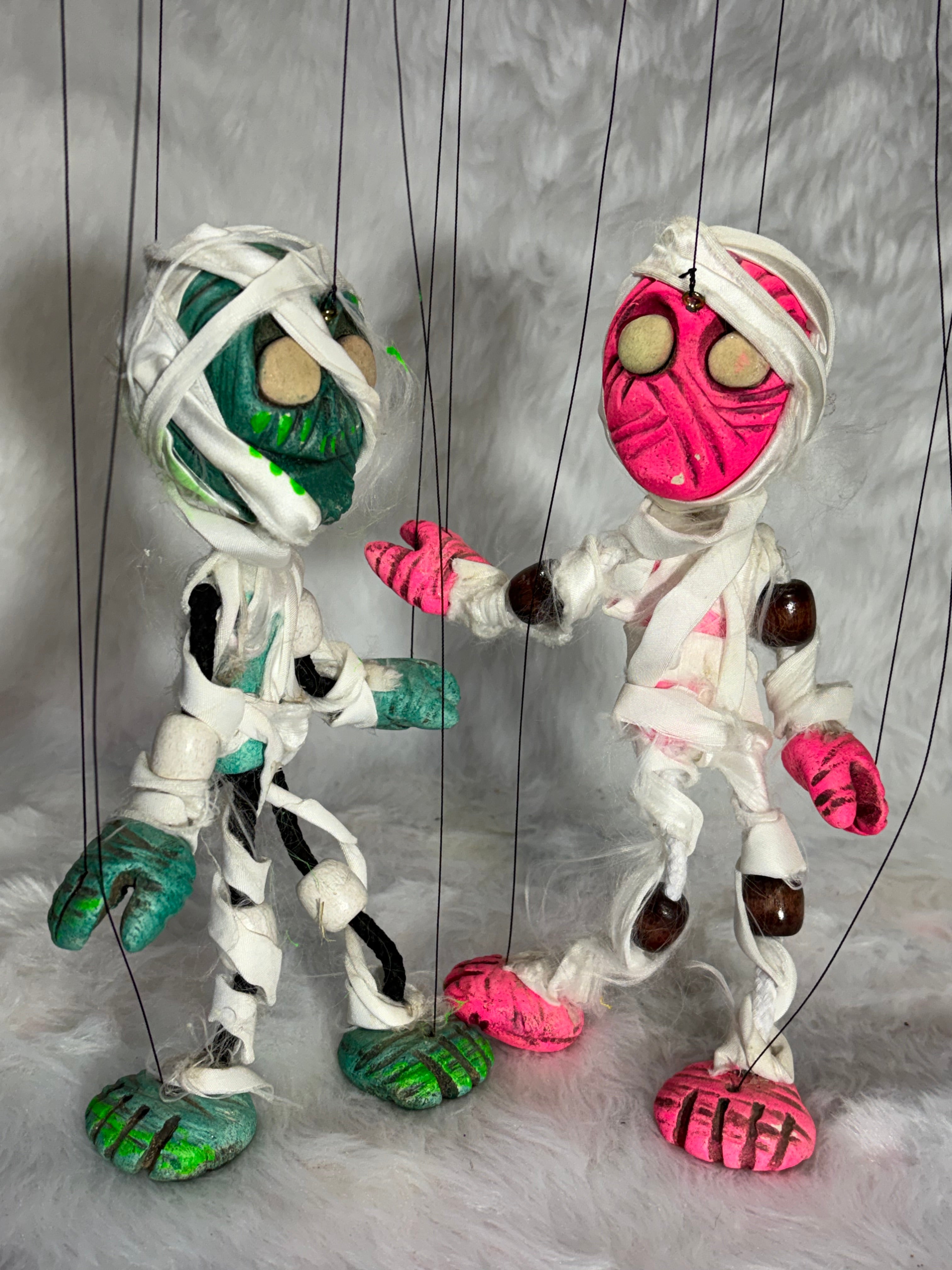 Surge the Mummy -UV Marionette Puppet