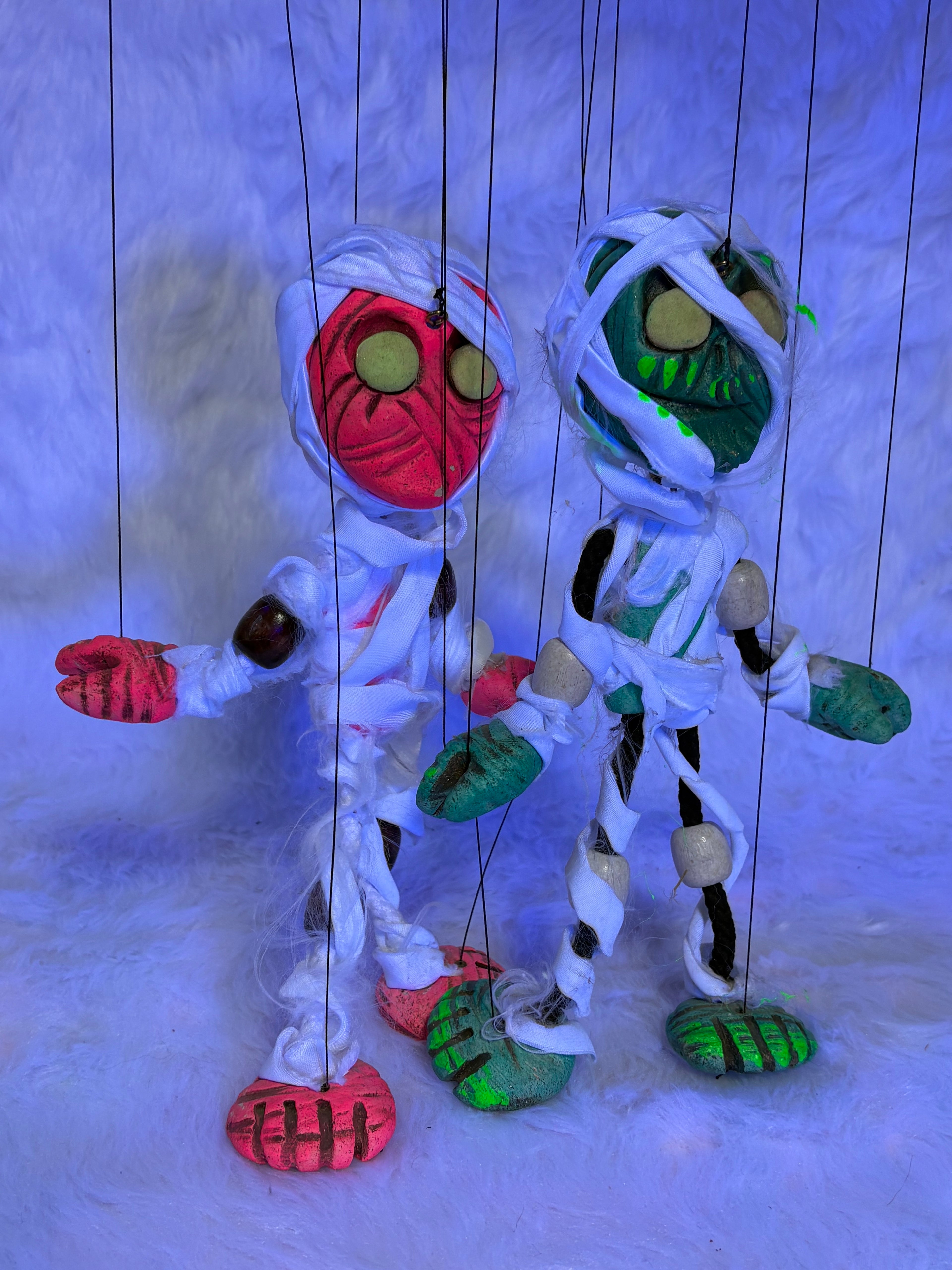 Surge the Mummy -UV Marionette Puppet