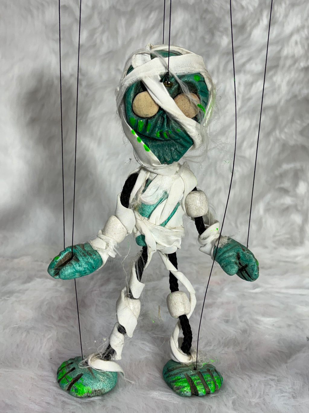 Tab the Mummy -UV Marionette Puppet