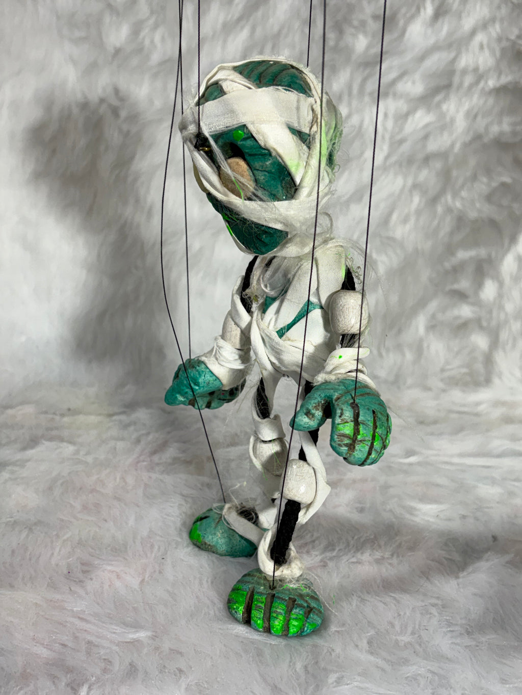 Tab the Mummy -UV Marionette Puppet