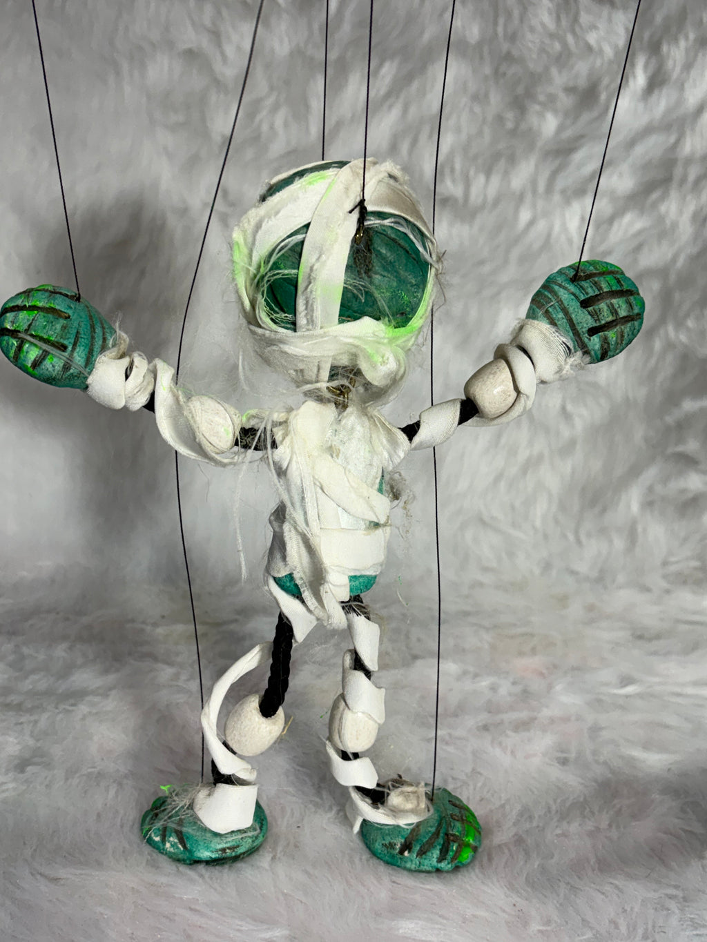 Tab the Mummy -UV Marionette Puppet