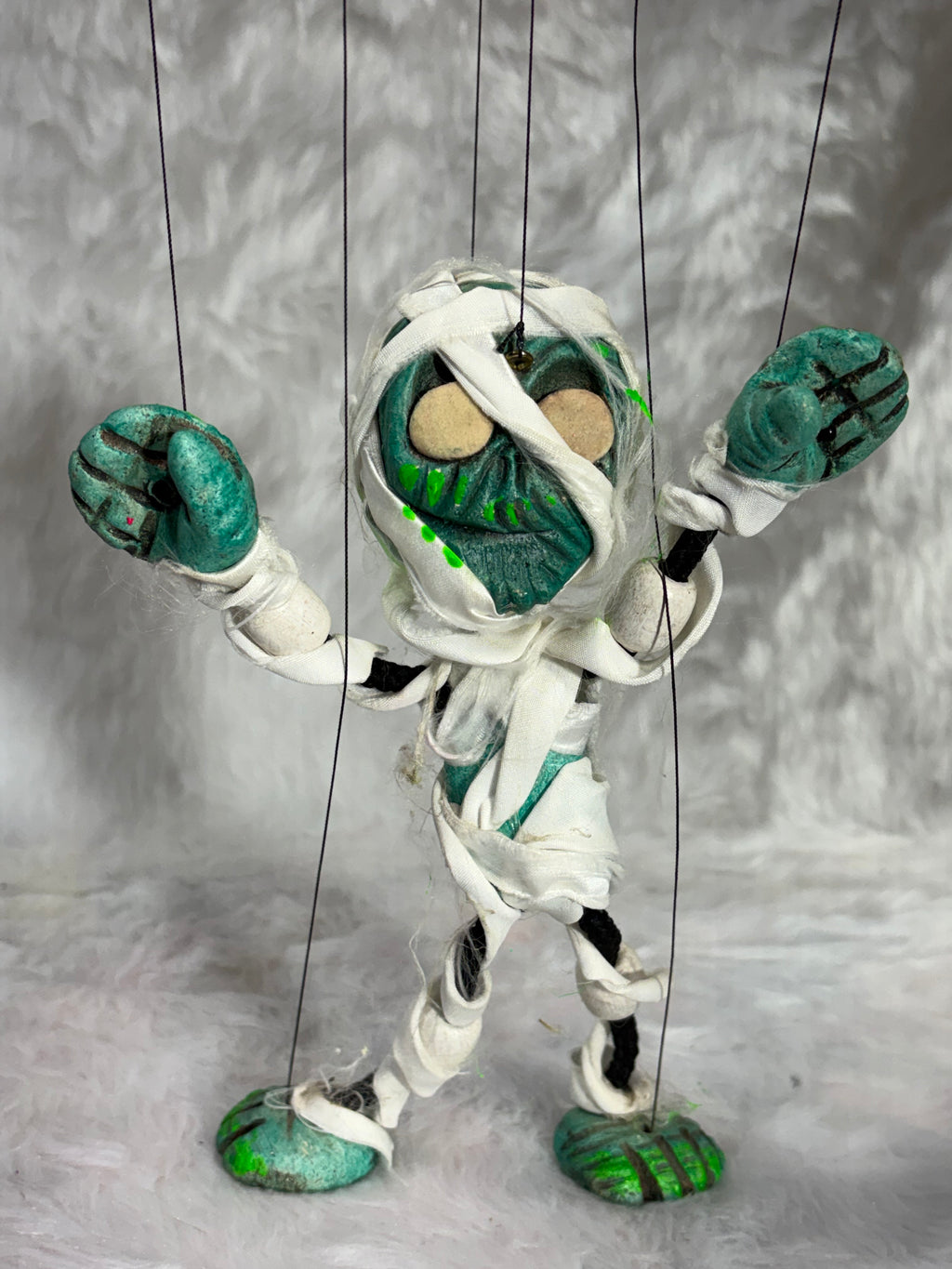Tab the Mummy -UV Marionette Puppet