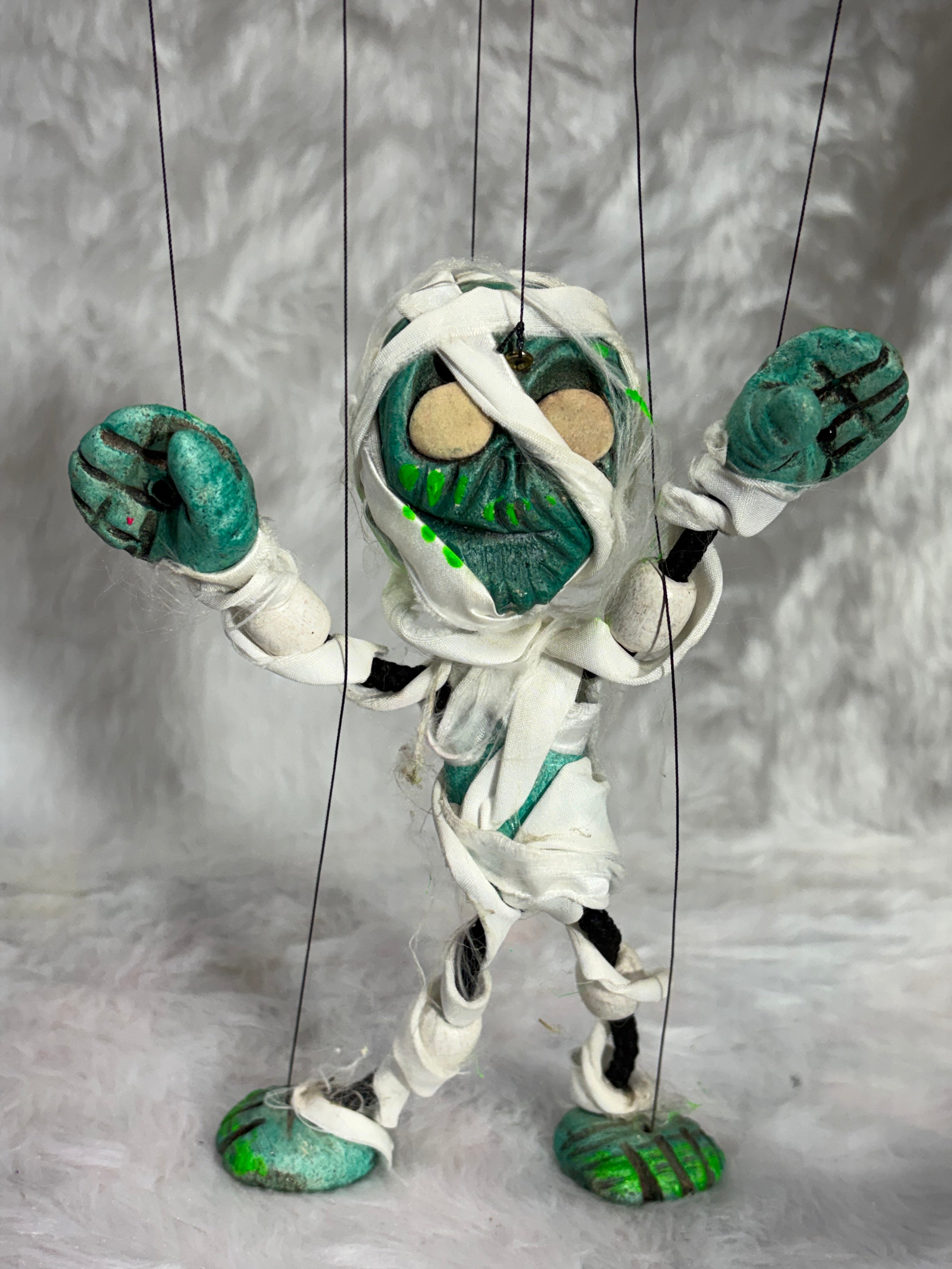 Tab the Mummy -UV Marionette Puppet