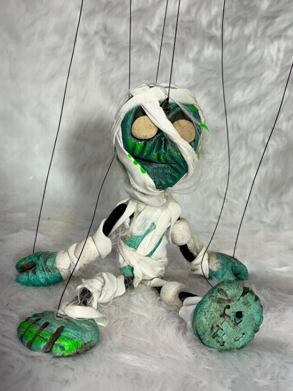 Tab the Mummy -UV Marionette Puppet