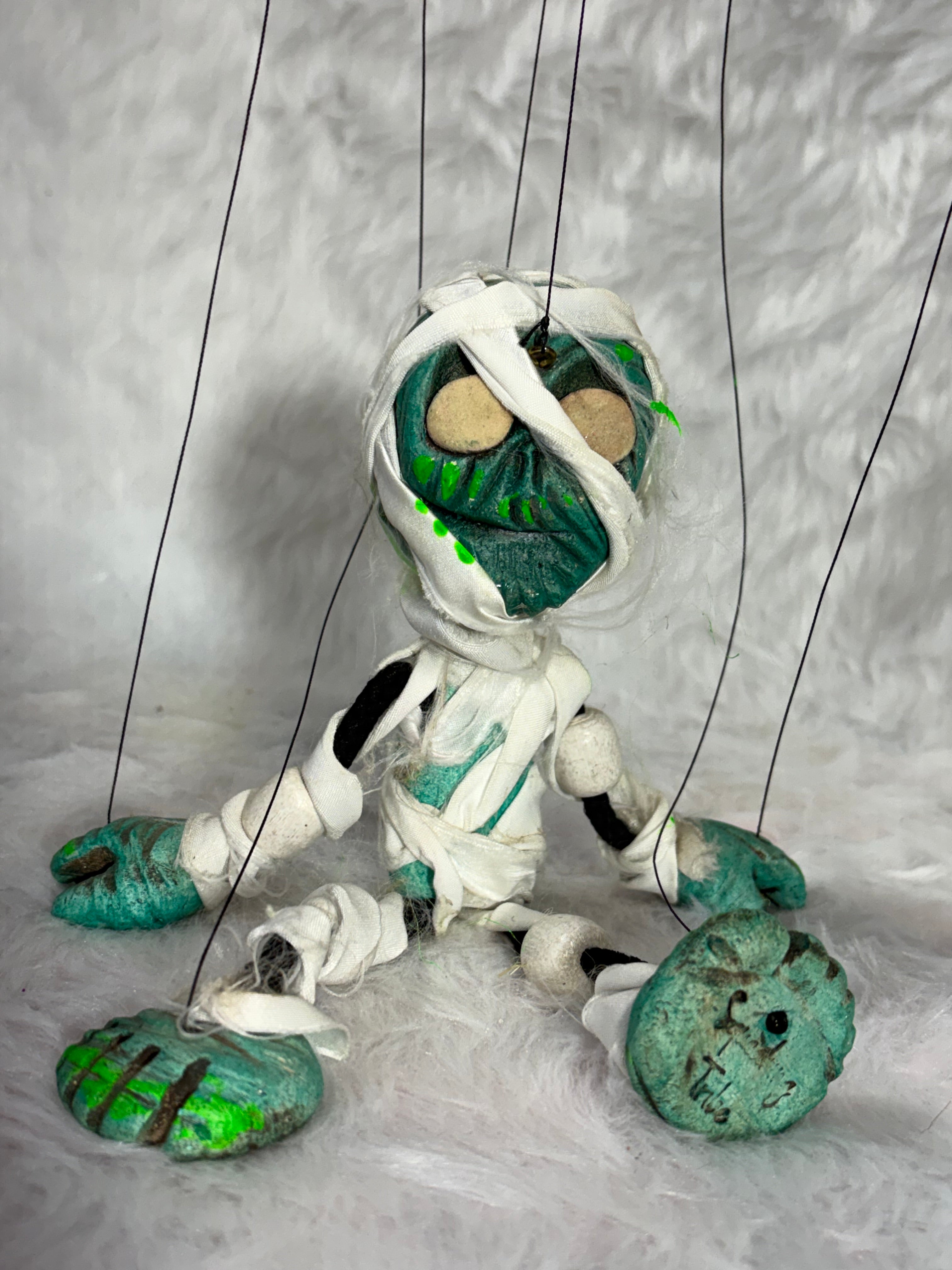 Tab the Mummy -UV Marionette Puppet