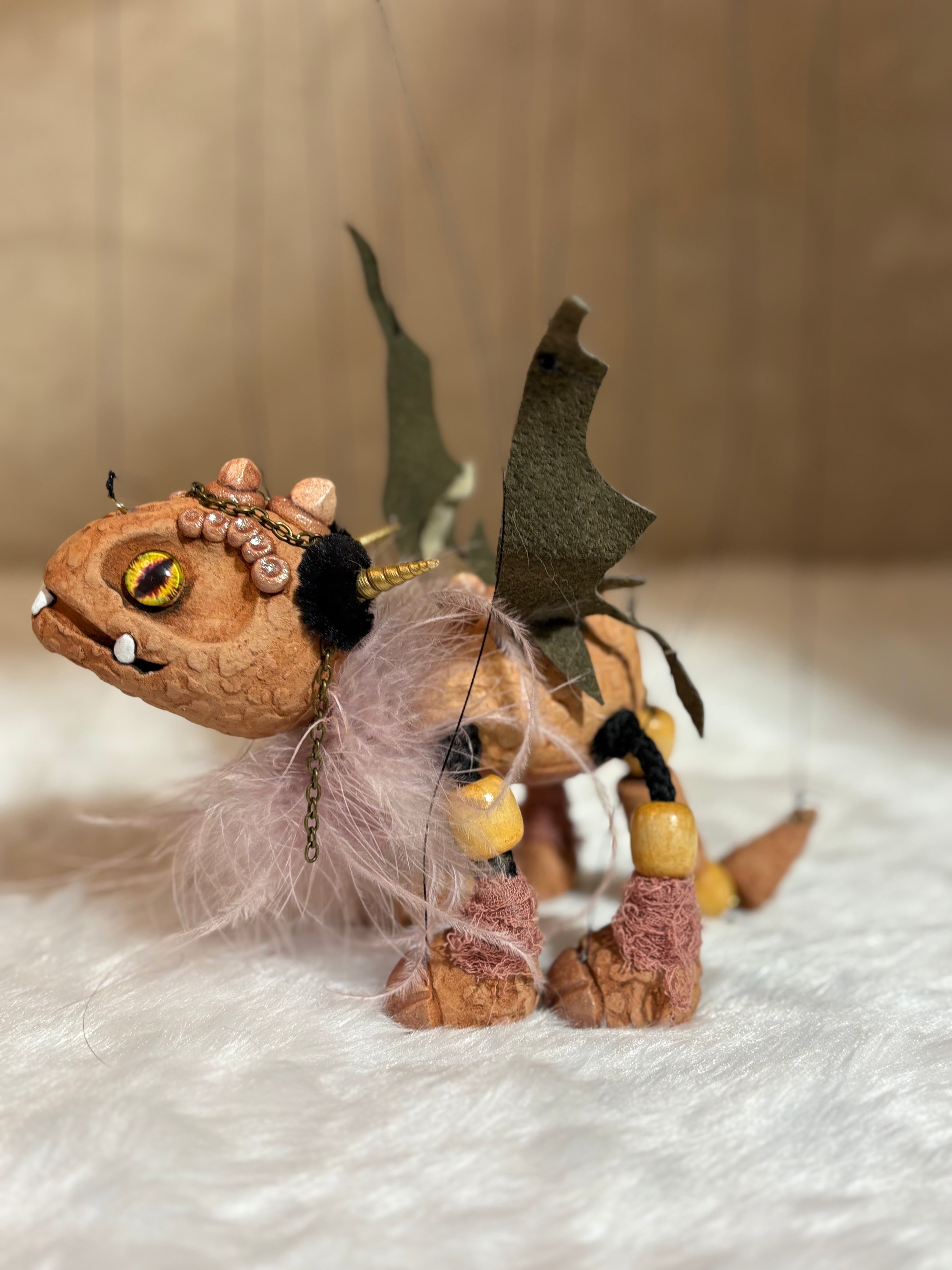 Terracotta Dragon Marionette Puppet