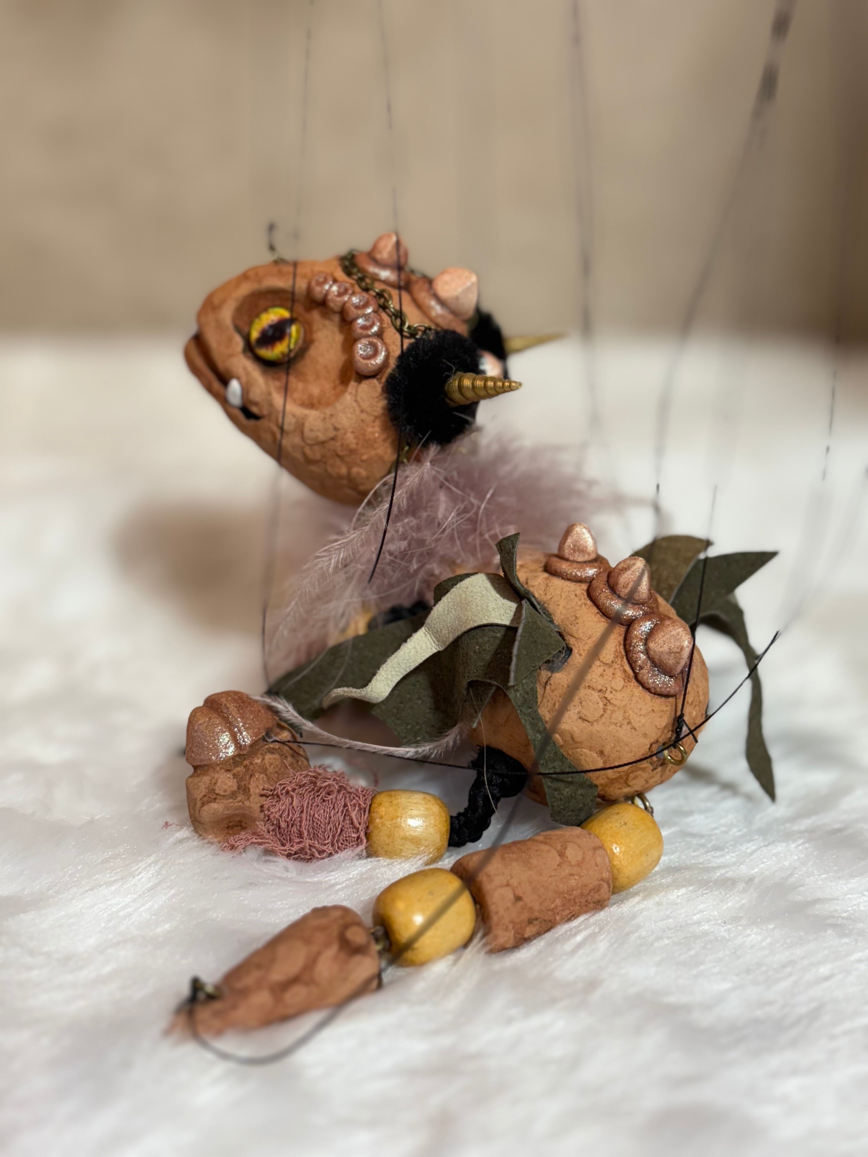 Terracotta Dragon Marionette Puppet